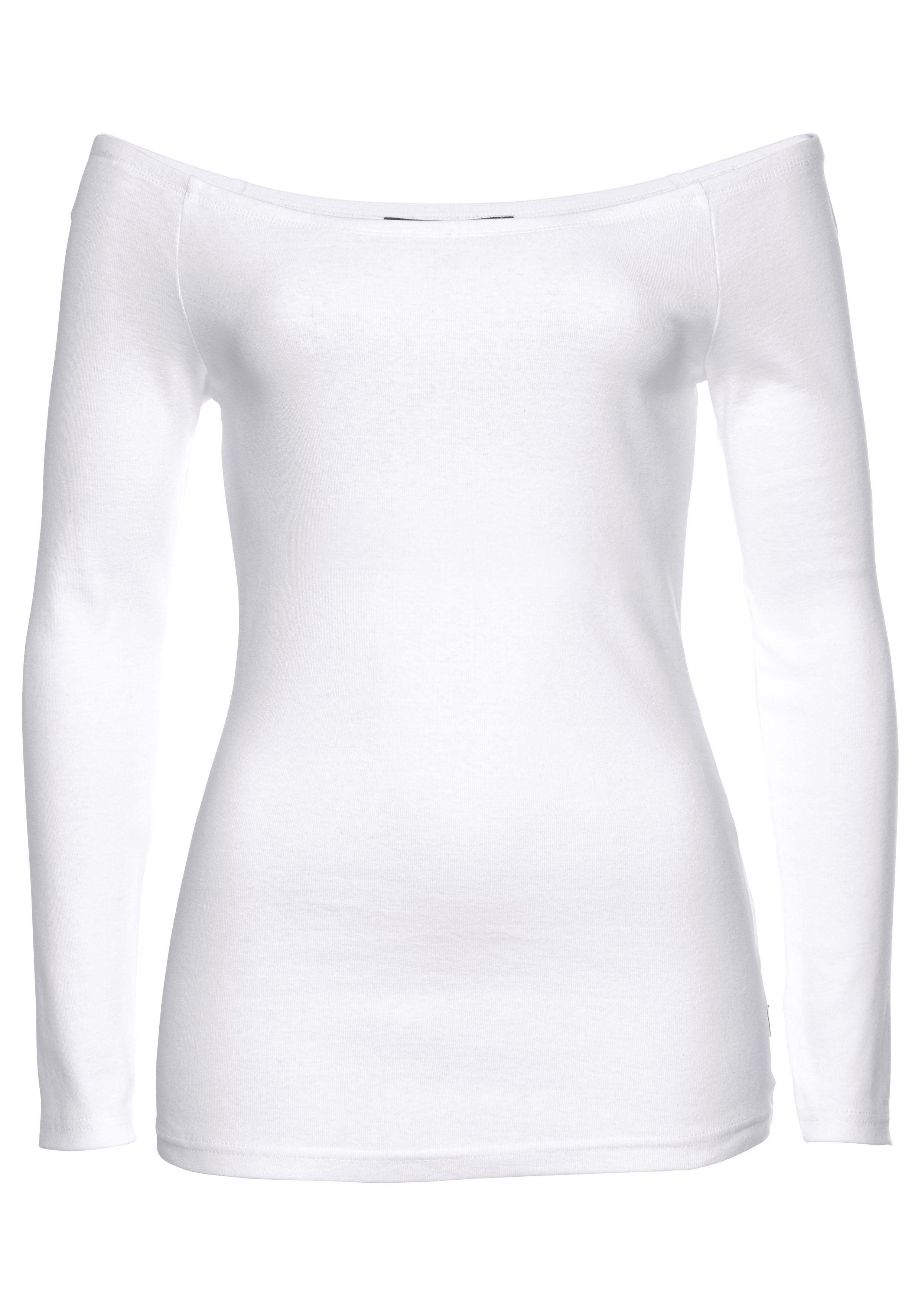 Arizona Carmenshirt variabel tragbar weiß Off-Shoulder