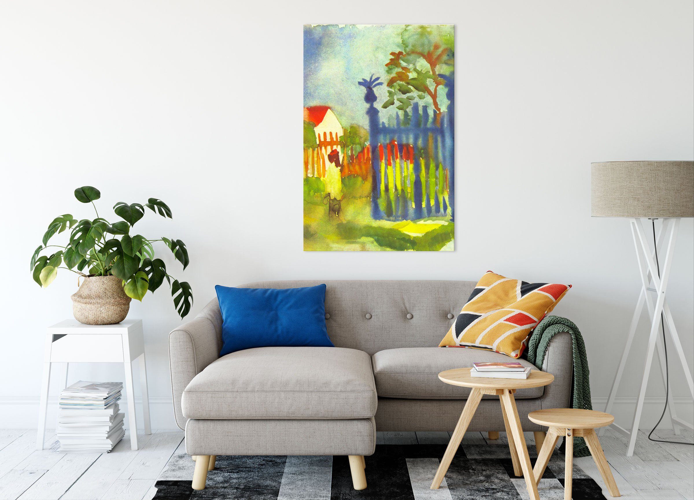 Pixxprint Leinwandbild August Macke - Gartentor, günstig online kaufen