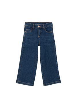 s.Oliver Stoffhose Jeans / Regular Fit / Mid Rise / Wide Leg / Weitenregulierung Waschung, Kontrastnähte