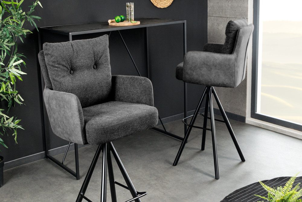 riess-ambiente Barhocker BIG GEORGE anthrazit / günstig online kaufen