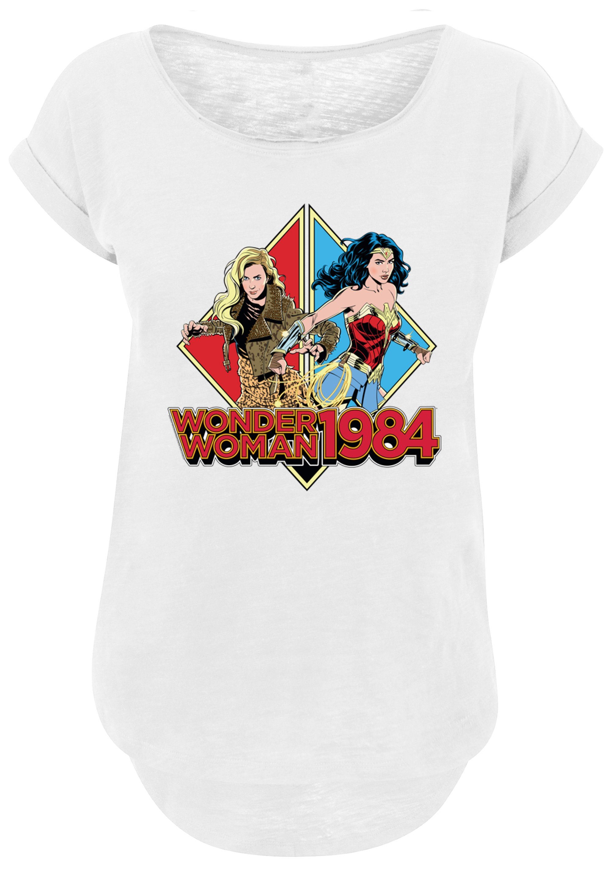 Damen Shirts F4NT4STIC T-Shirt Long Cut T-Shirt DC Comics Wonder Woman 84 Back To Back