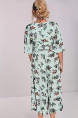 Hell Bunny Jumpsuit Sofia Tropical Blumen Print Vintage Overall Relaxed Fit