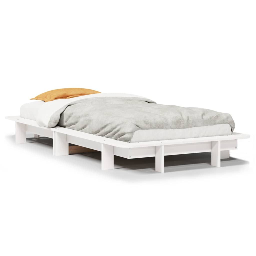vidaXL Bett Massivholzbett ohne Matratze Weiß günstig online kaufen