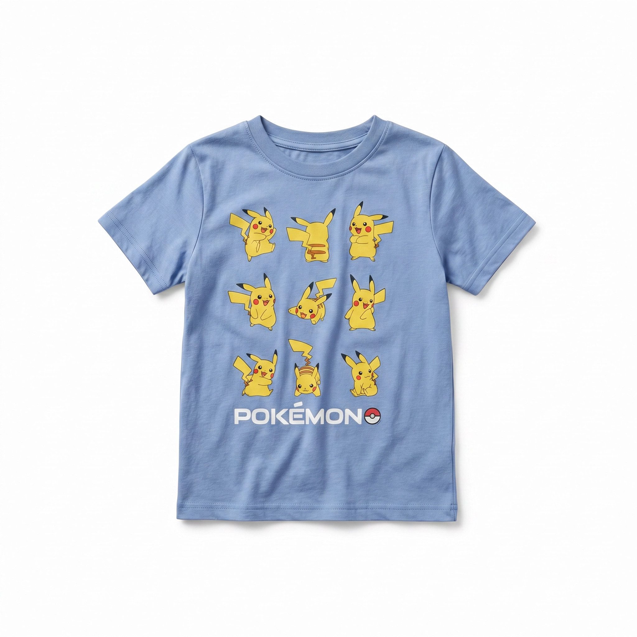 POKÉMON Print-Shirt Pokemon Pikachu Jungen T-Shirt Kurzarm Shirt 100% Baumwolle 100% Baumwolle, Gr. 98 bis 128