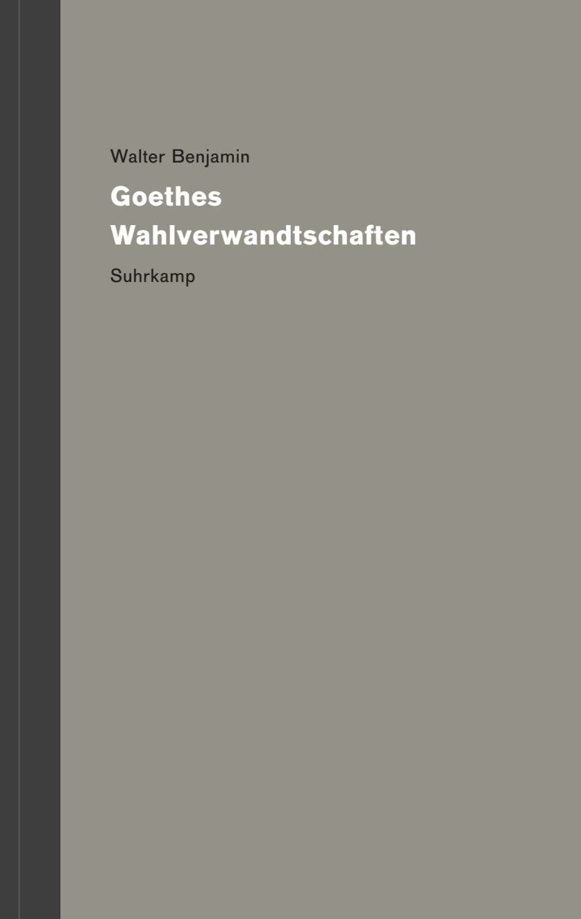 Fachbuch Werke und Nachlaß. Kritische Gesamtausgabe Band 4: Goethes Wahlverwand Walter Benjamin