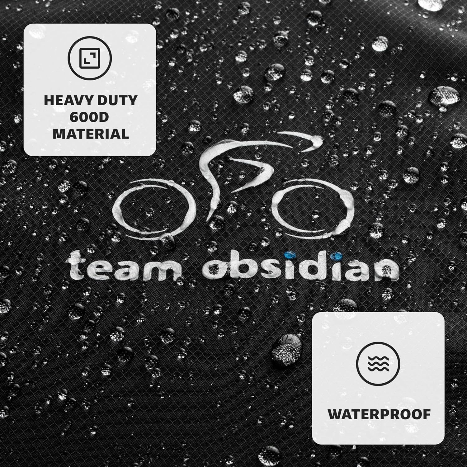 TeamObsidian Schutzhüllen-Sandsäcke TeamObsidian Fahrradabdeckung 1-3 Räder, wasserdicht, 600D Oxford
