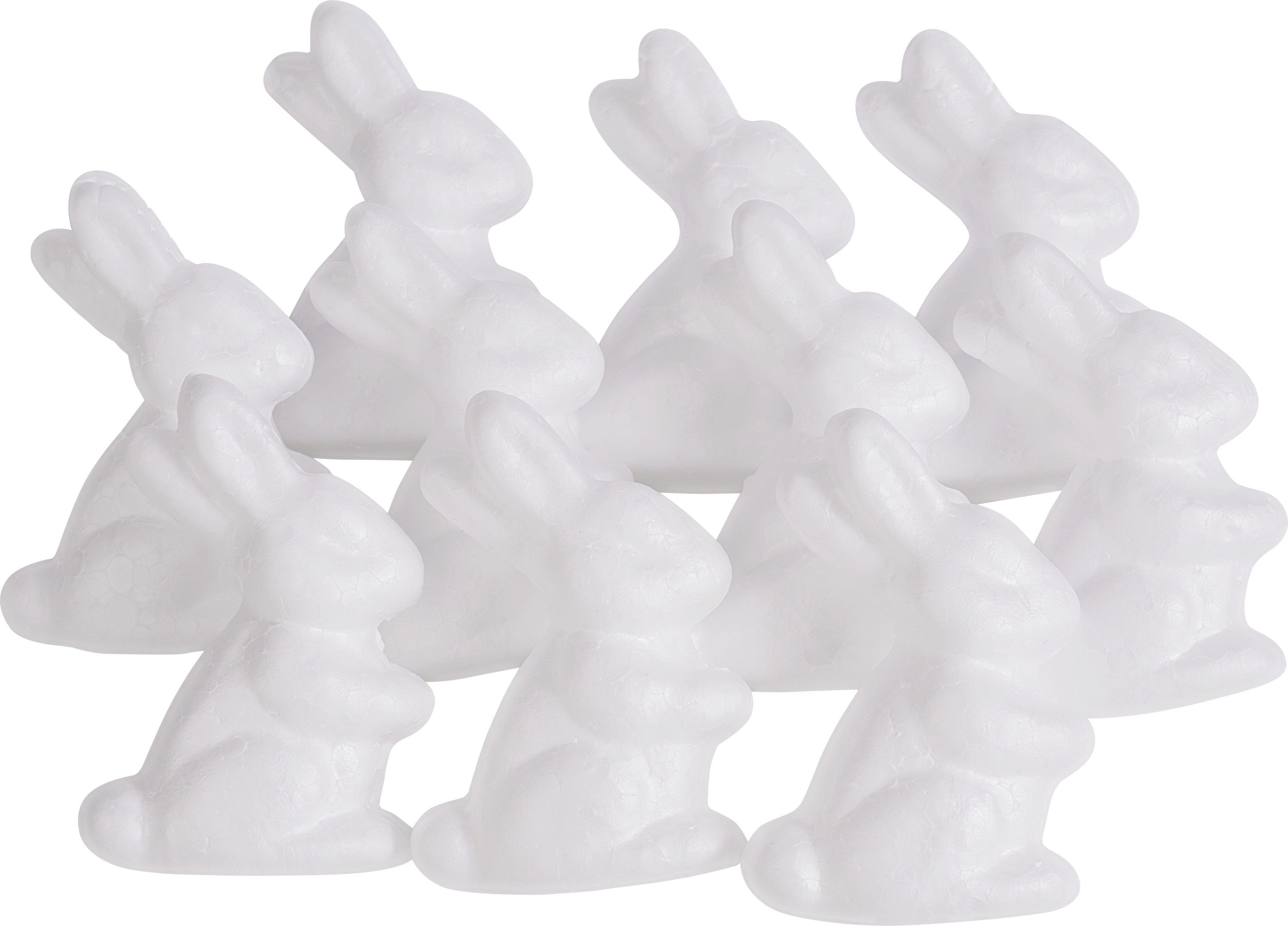 VBS Styropor-Figur Hasen, 10 Stück