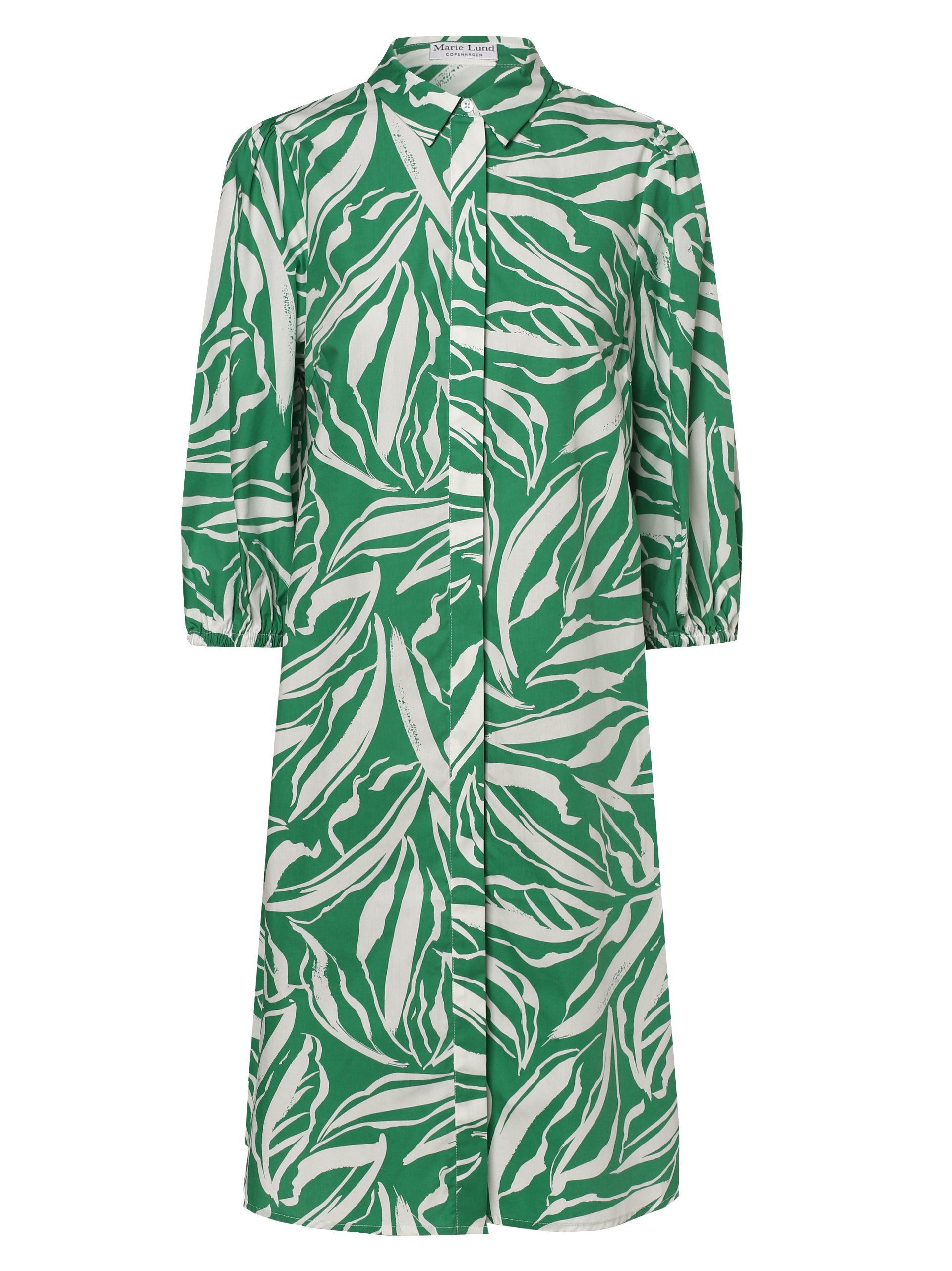 Marie Lund weiß grün A-Linien-Kleid