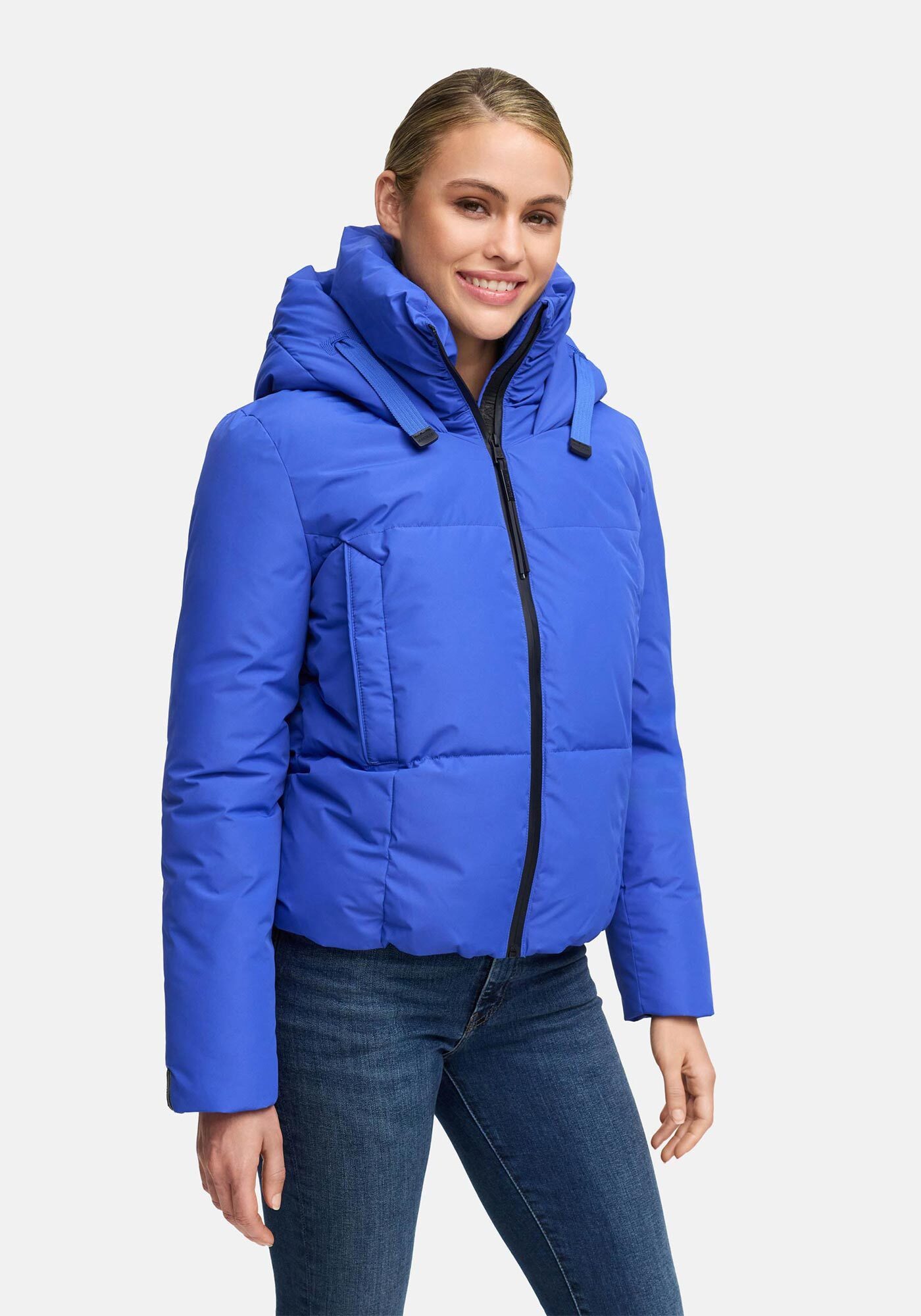 Marikoo Winterjacke Ninikaa kurze Winterjacke mit extra hohem Windschutzkragen