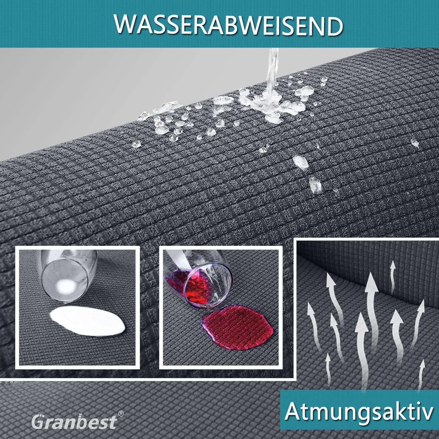LuxusKollektion Sofahusse Wasserdichte Armlose Futon Abdeckung Hoher Stretch Grau – Bild 3 von 5