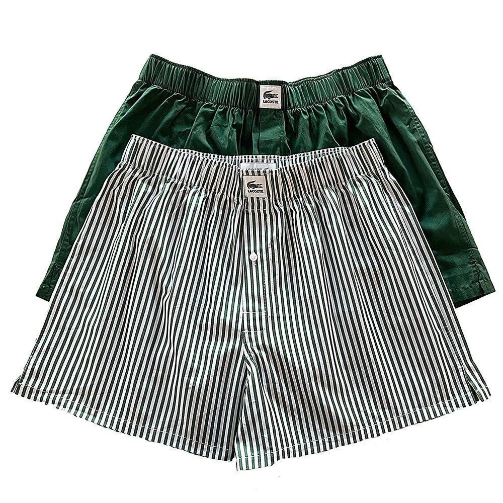Lacoste Boxershorts Web-Boxer 2er Pack Woven Boxer Herren Unterwäsche
