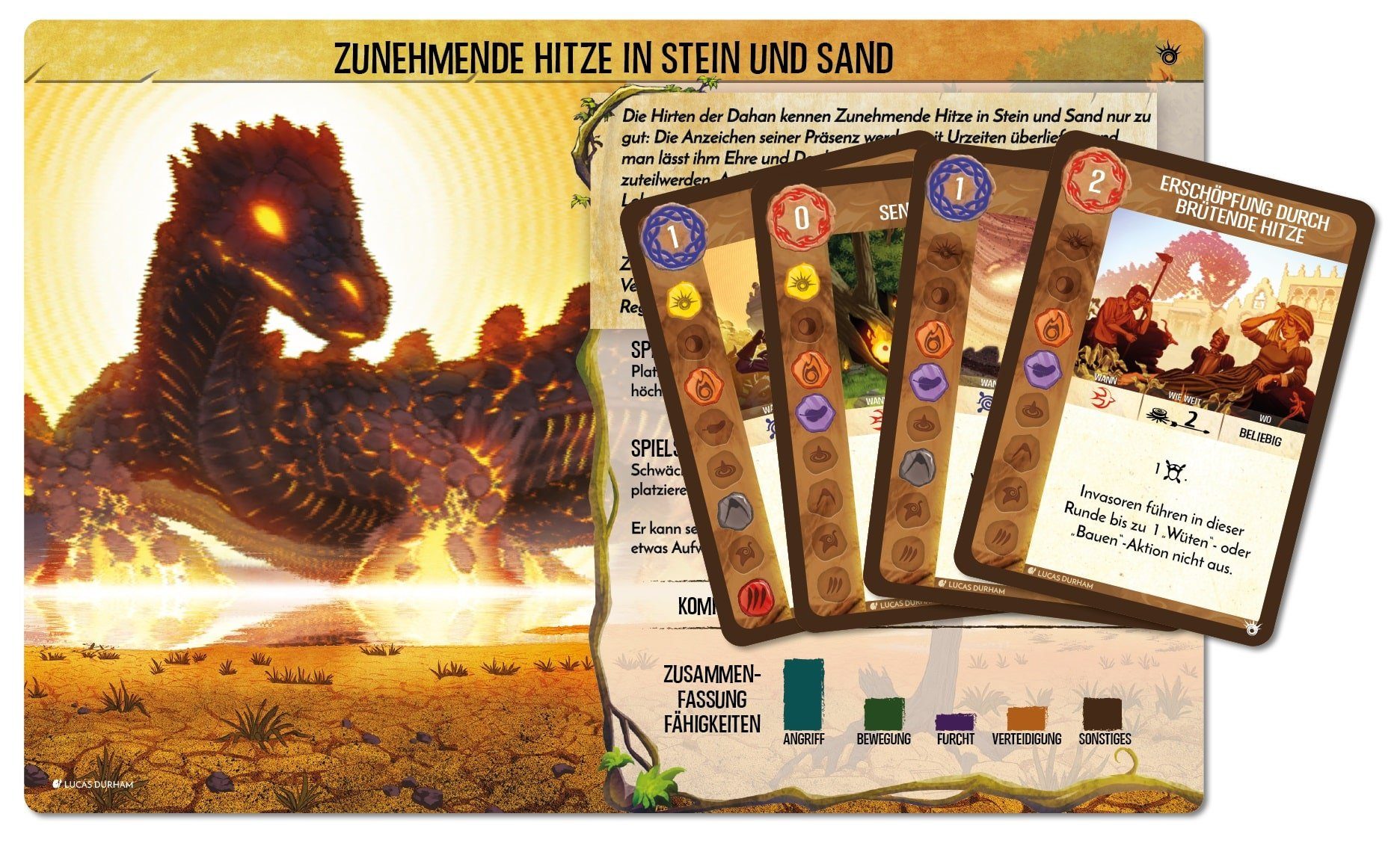 Spiele Spiel, in Spirit Sand Stein [Mini-Eweiterung] Zunehmende und Pegasus Island: Hitze