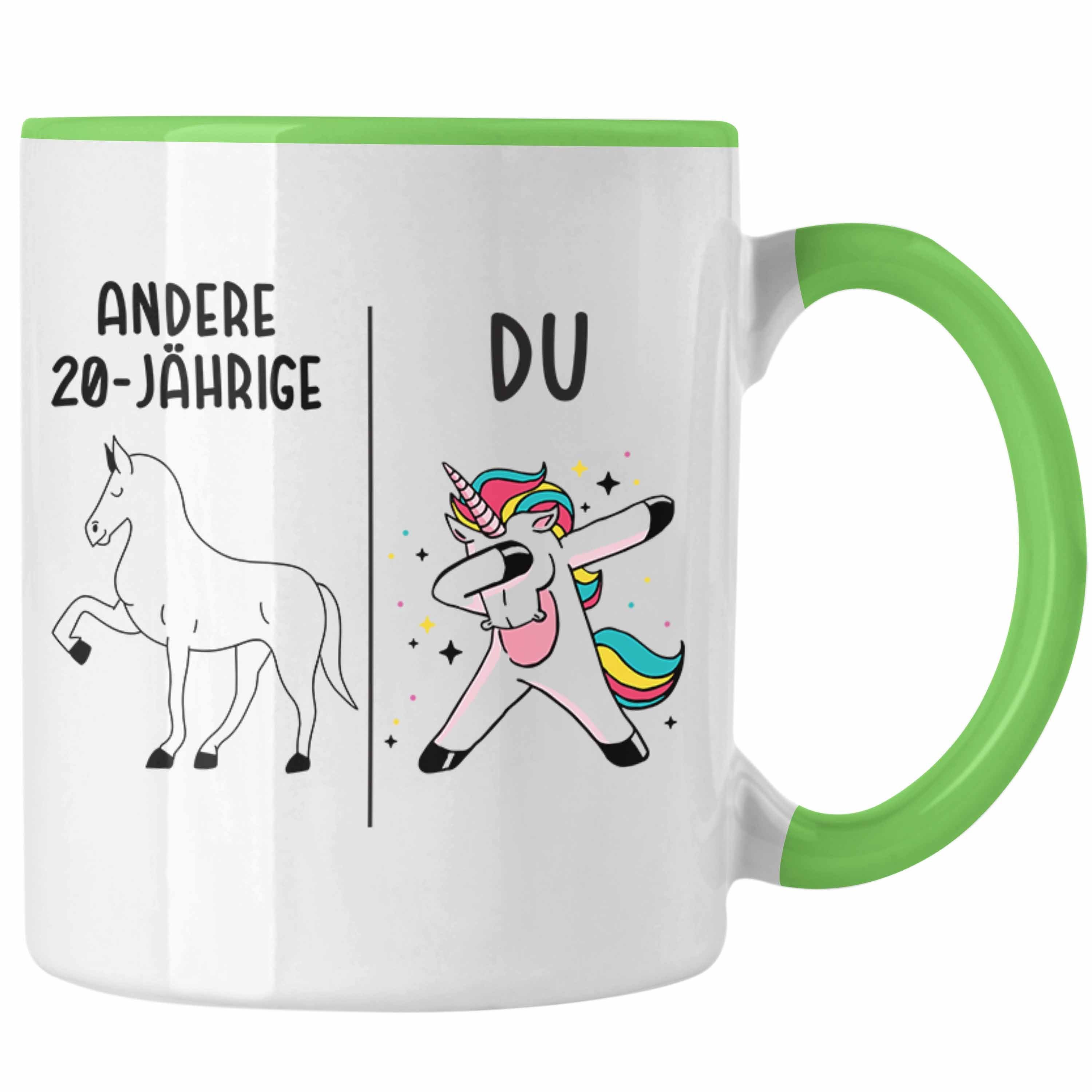 Trendation Tasse Tasse Einhorn Mädchen 20er Geburtstag Trendation Geschenk Grün - Geburtstag Geschenkidee 20