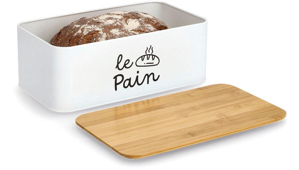 Zeller Present Brotkasten, Bambus, Stahl, (1-tlg), Französischen Charme