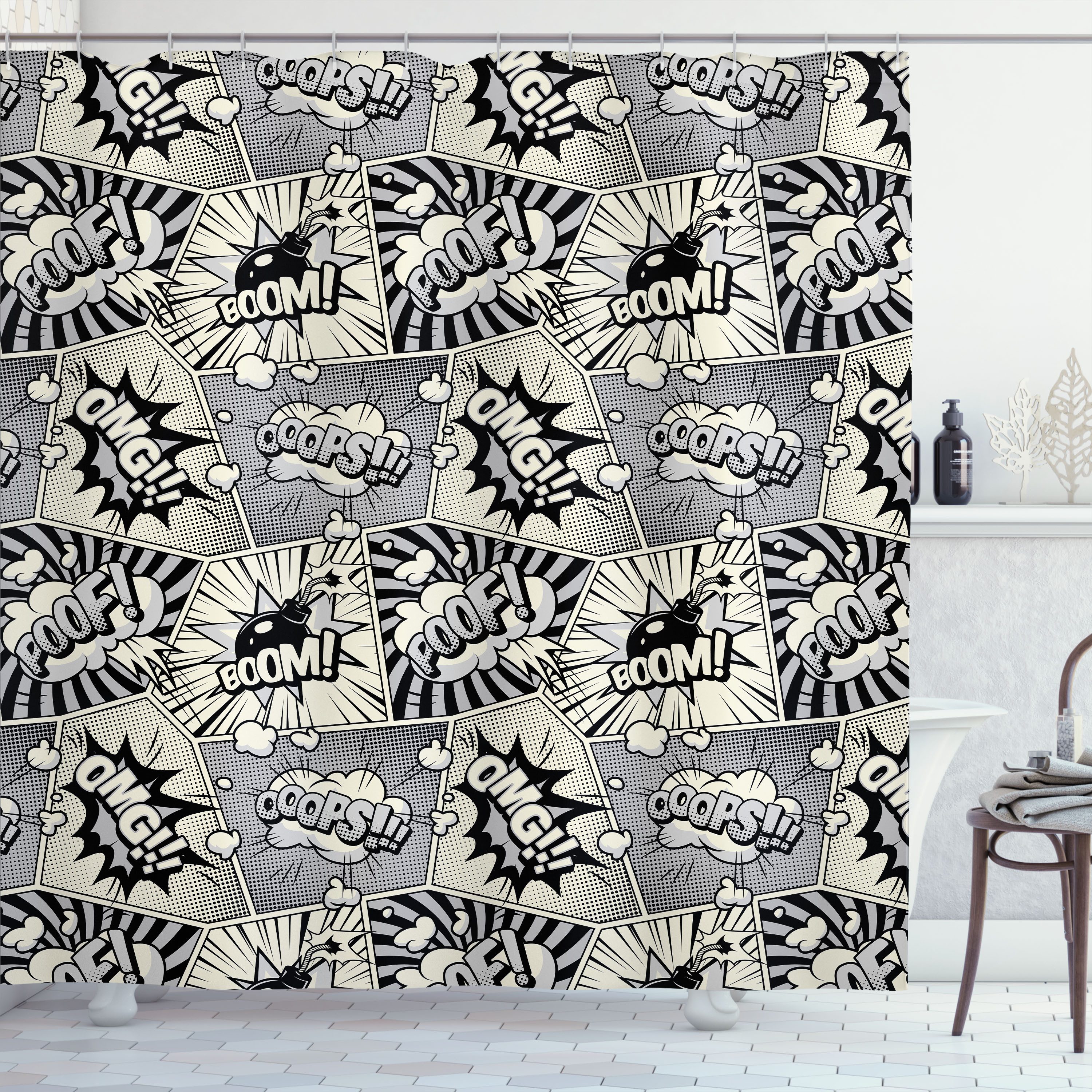 Abakuhaus Duschvorhang Moderner Digitaldruck mit 12 günstig online kaufen