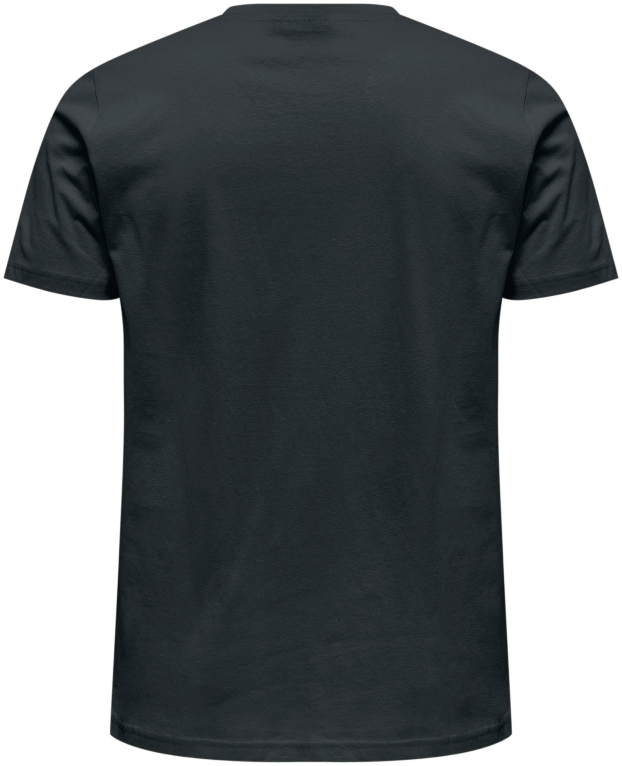 T-Shirt schwarz Logo hummel Print mit