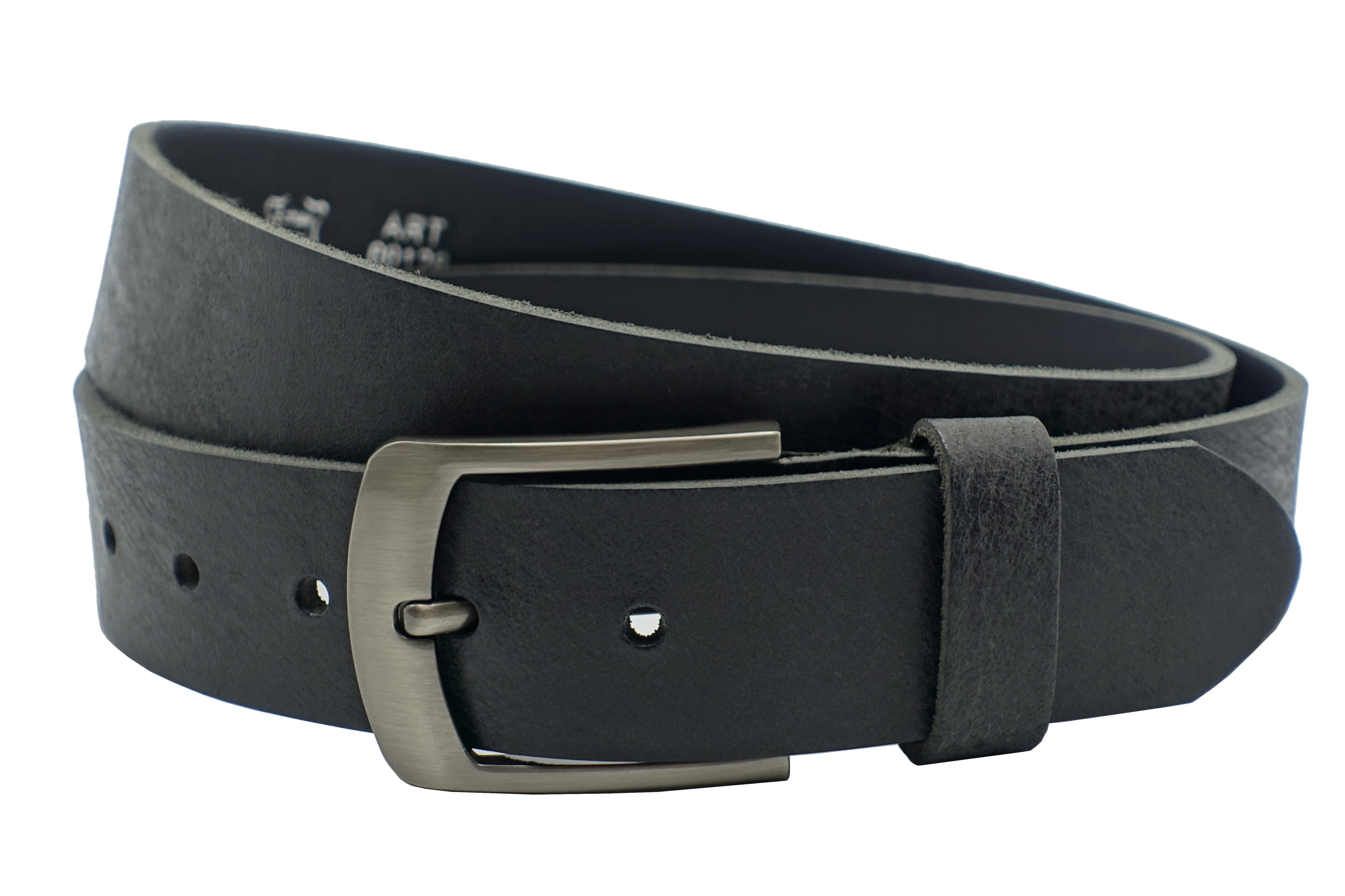 NK Belt GmbH Ledergürtel 38mm Handgemachter Büffel Ledergürtel, handbearbeitete Oberfläche, Used-look, Made in Germany, HG