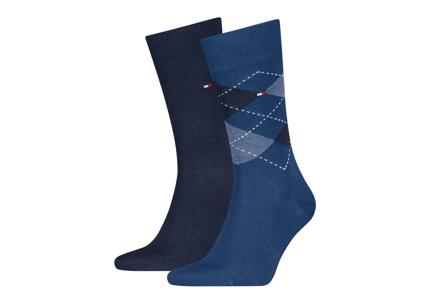 Tommy Hilfiger Socken TH MEN SOCK CHECK 2P (2-Paar, 2 Paar) mit klassischem Argyle-Design