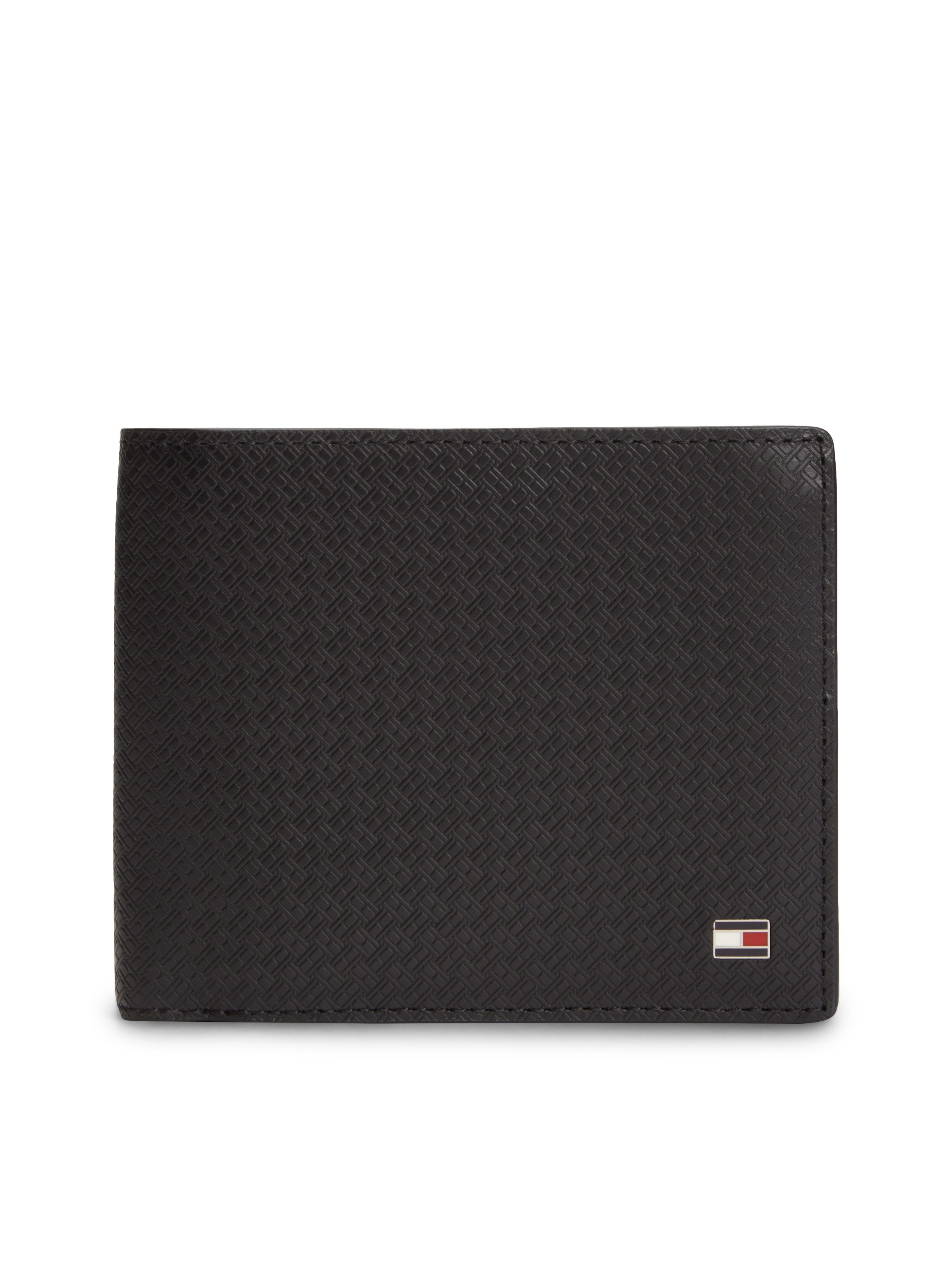 Tommy Hilfiger Geldbörse TH EMBOSS CC AND COIN, Unisex Geldbeutel, Portemonnaie mit Logoflag