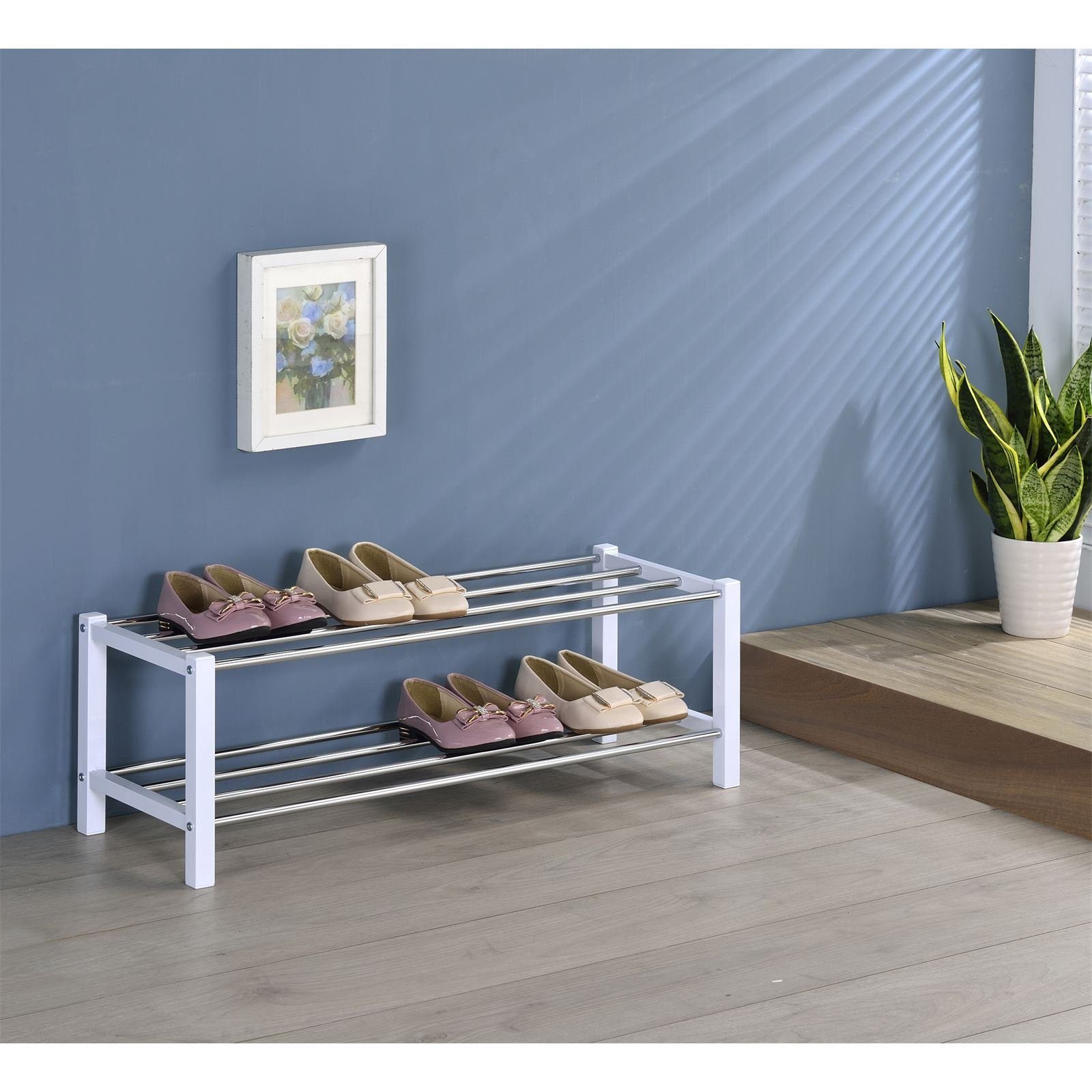 IDIMEX Schuhregal DUBLIN, Schuhständer mit 2 Ablagen, 90cm breit Schuhaufbe günstig online kaufen