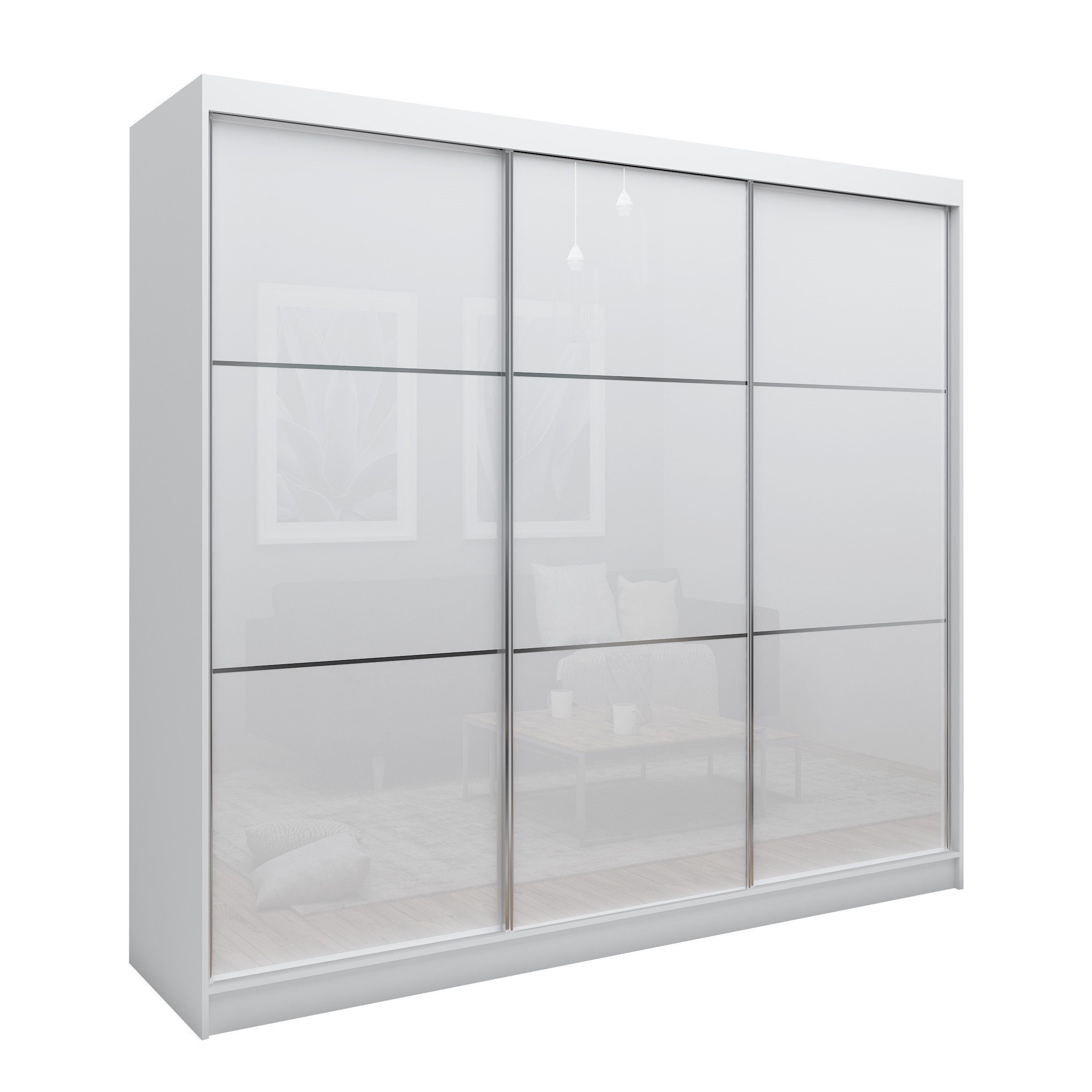Compleo Schwebetürenschrank CINZIA, Schrank mit Lacobel günstig online kaufen