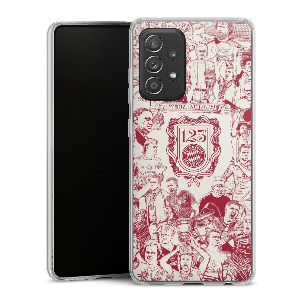DeinDesign Handyhülle FCB 125 Jahre FC Bayern München Offizielles Lizenzprodukt, Samsung Galaxy A52s 5G Slim Case Silikon Hülle Ultra Dünn Schutzhülle