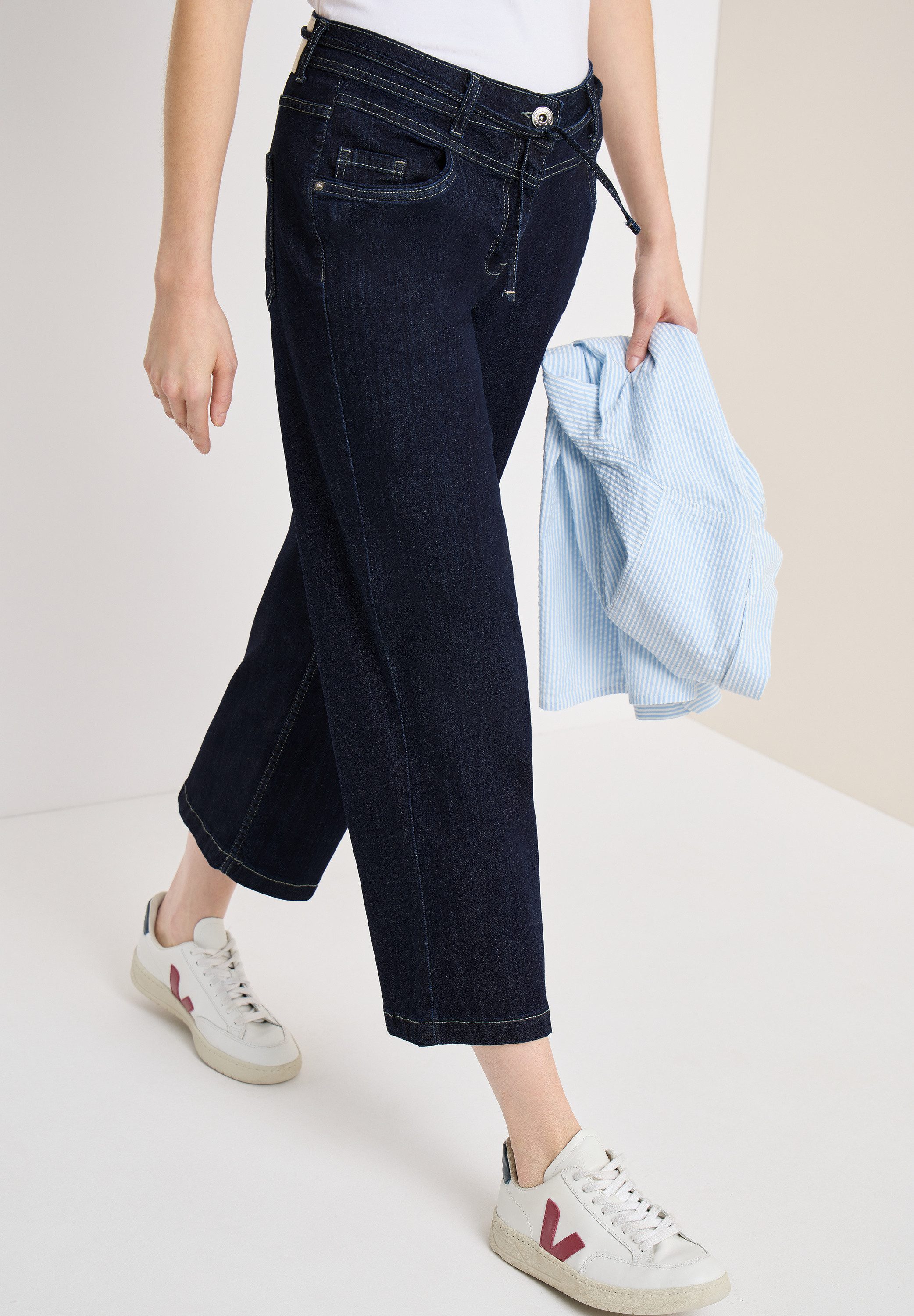 CECIL Weite Jeans Style Neele 7/8-Länge mit Gürtel-Detail günstig online kaufen