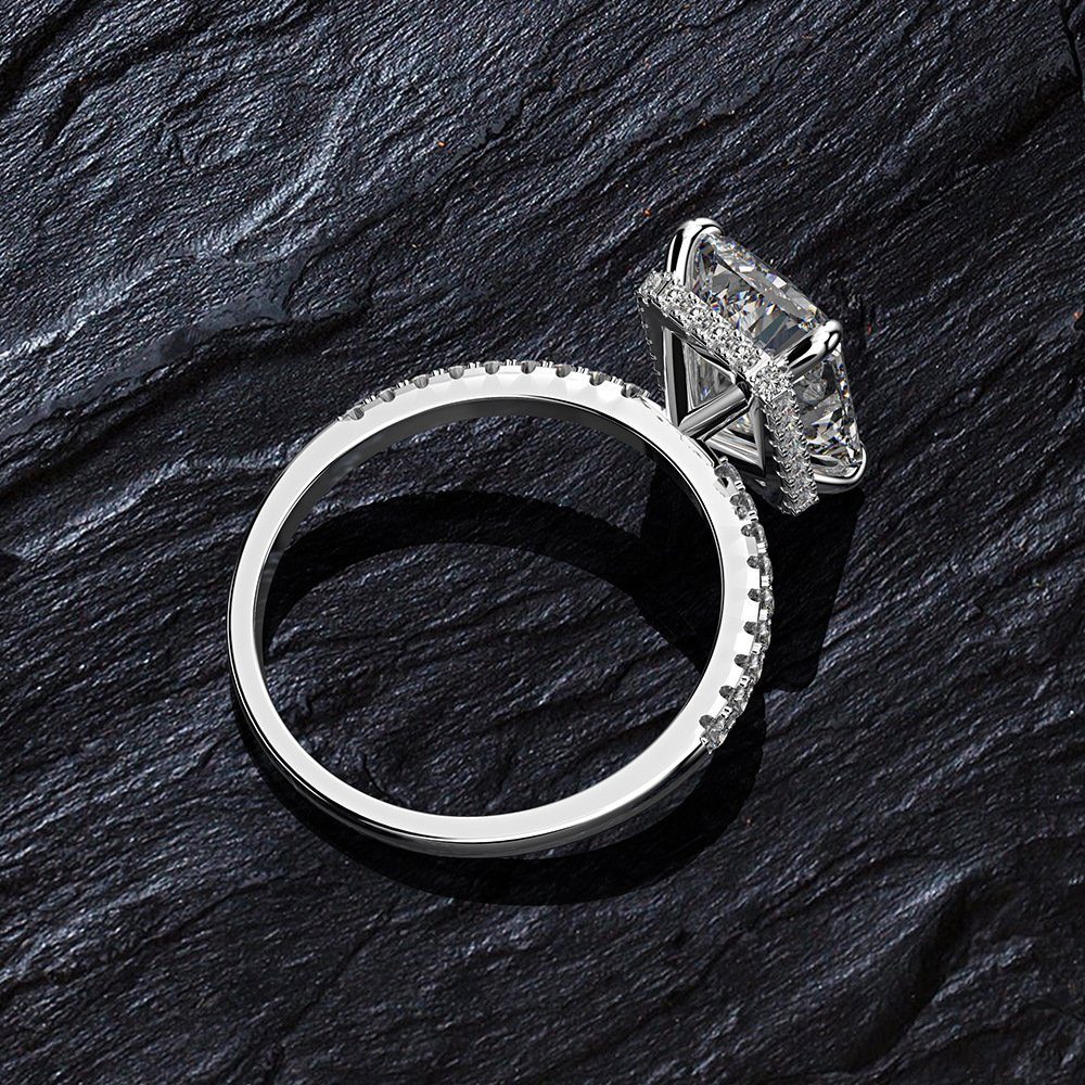 Lisandra Scott Silberring Luxuriöser Baguette 925 Sterling Silber Ring mit Steinen Profischliff, Luxus in Perfektion – Funkelnd. Edel & Unvergesslich