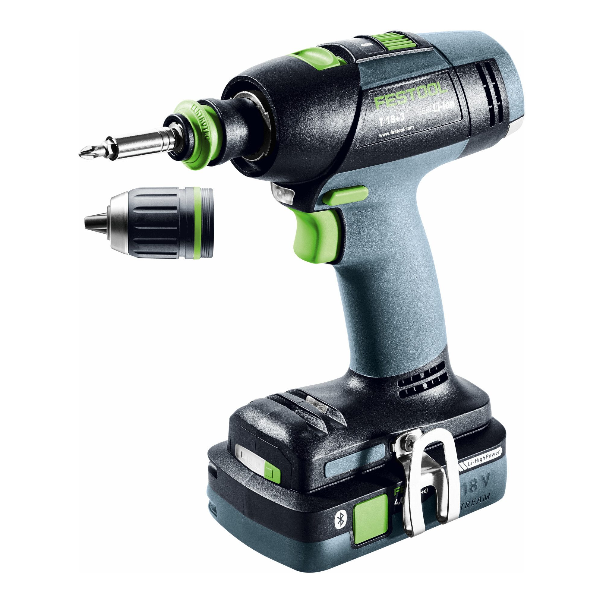 FESTOOL Bohrschrauber Festool Akku-Bohrschrauber T 18+3 HPC 4,0 I-Plus
