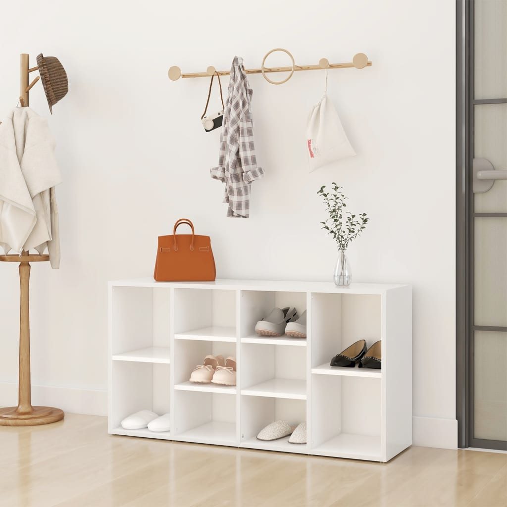vidaXL Schuhschrank NA Schuhregal Schuhschrank Flurschrank Schuhbank Weiß 103x30x54,5 cm S