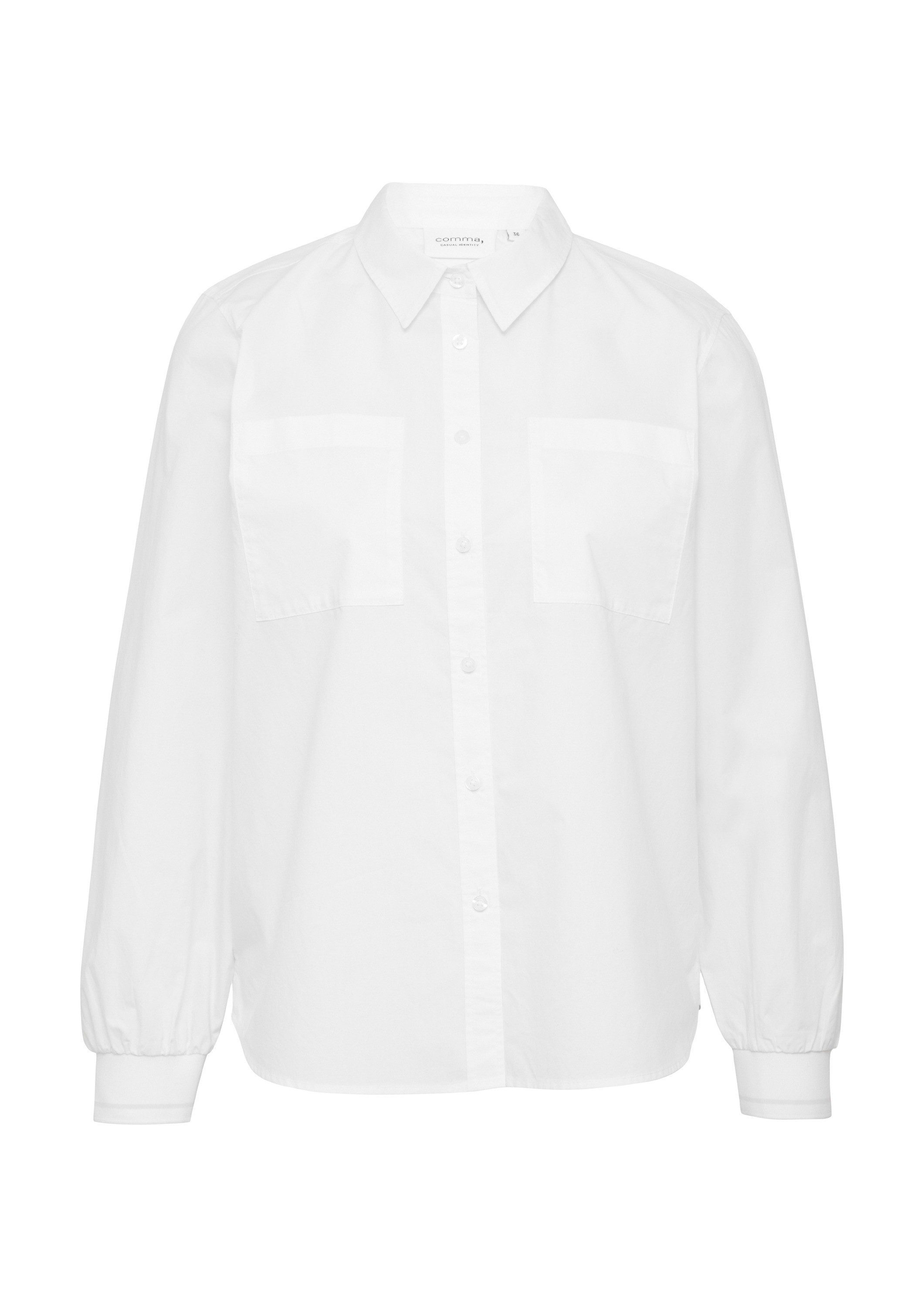comma Langarmbluse Bluse Lässige Hemdbluse mit Kontrast-Details günstig online kaufen