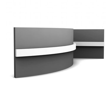 Orac Decor Flexprofil SX194F (Profilleiste, 1-St., Flexible Sockelleiste, Stuckleiste, Zierleiste, 2 m), weiß, vorgrundiert