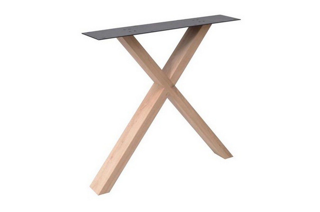 Tischbein Tischgestell X Eiche massiv 2 er Set