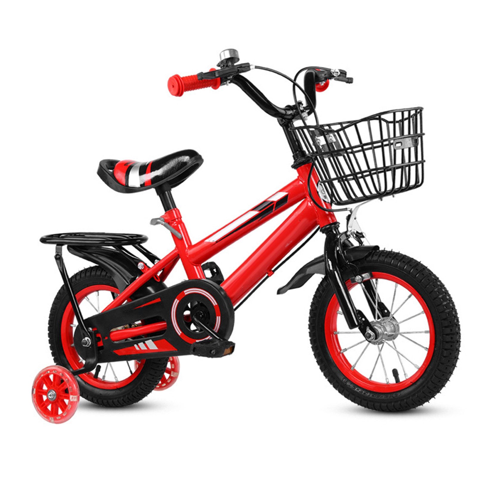 cocosity Kinderfahrrad 35 cm Kinderfahrrad mit abnehmbarem Korb, geeignet für 2-7 Jahre, Höhenverstellbar, geschlossener Kettenschutz
