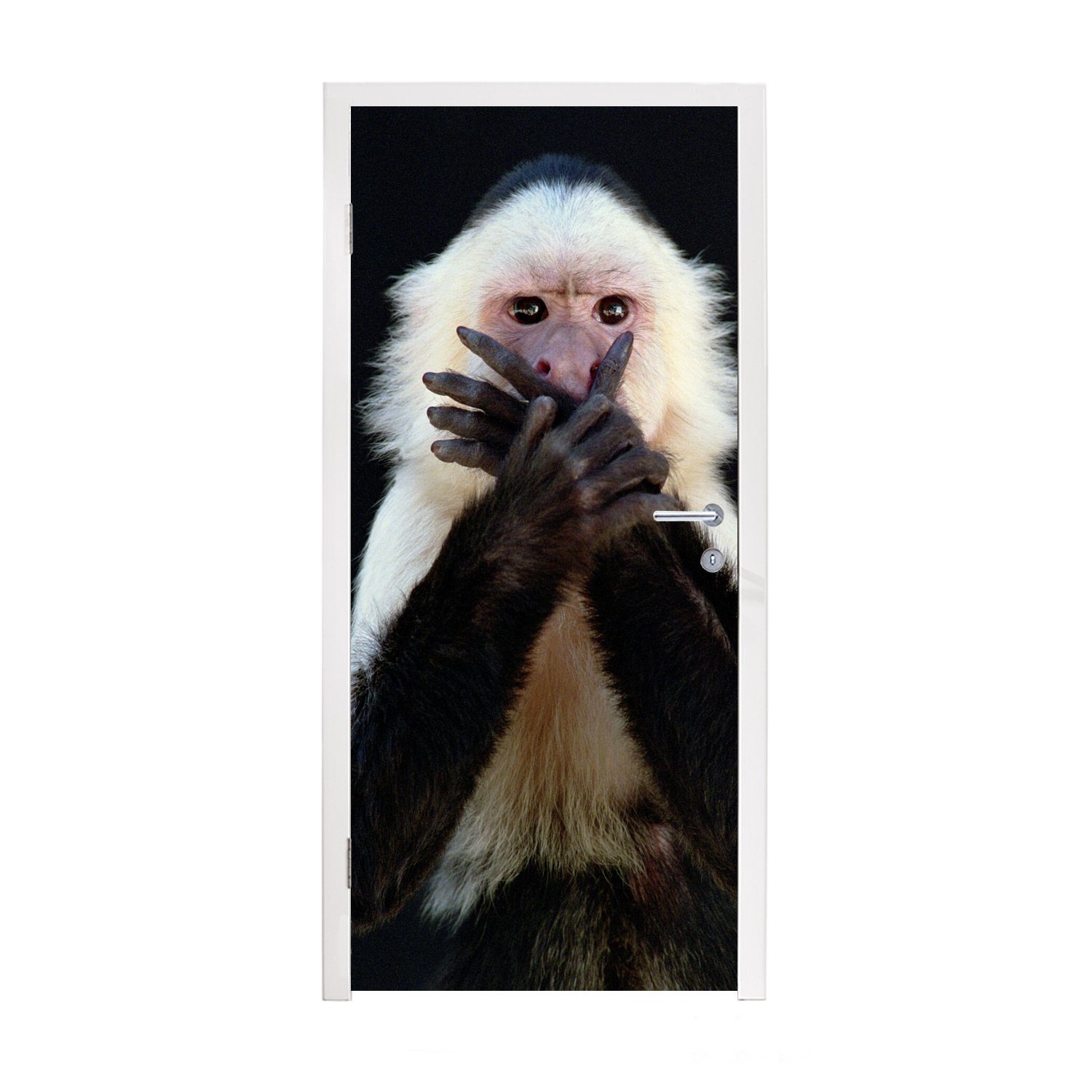 MuchoWow Türtapete Affe - Wilde Tiere - Porträt, Matt, bedruckt, (1 St), Fototapete für Tür, Türaufkleber, 75x205 cm
