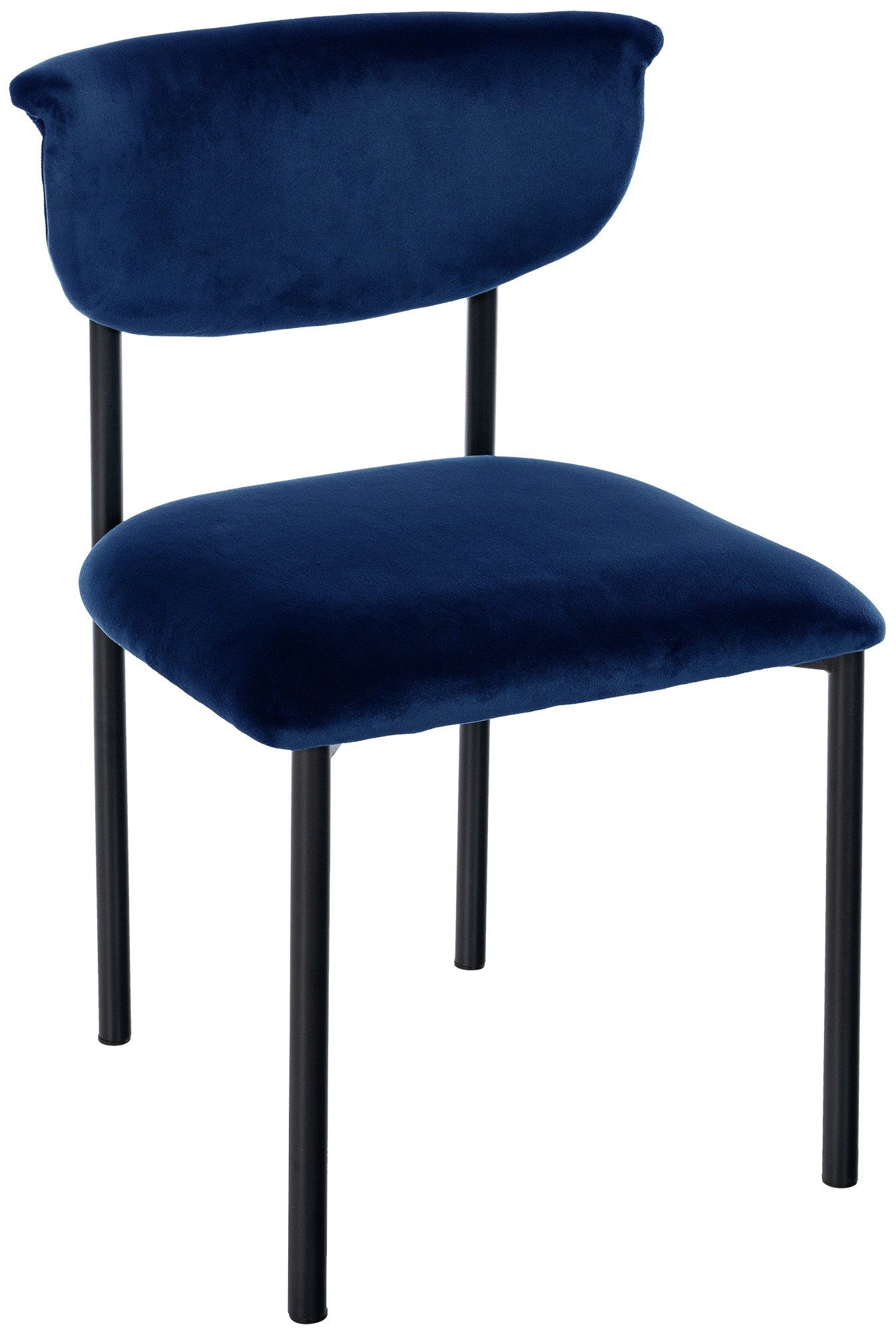 furnicato Besucherstuhl Esszimmerstuhl Gambell 78x52x53 cm dunkelblau (1 St)