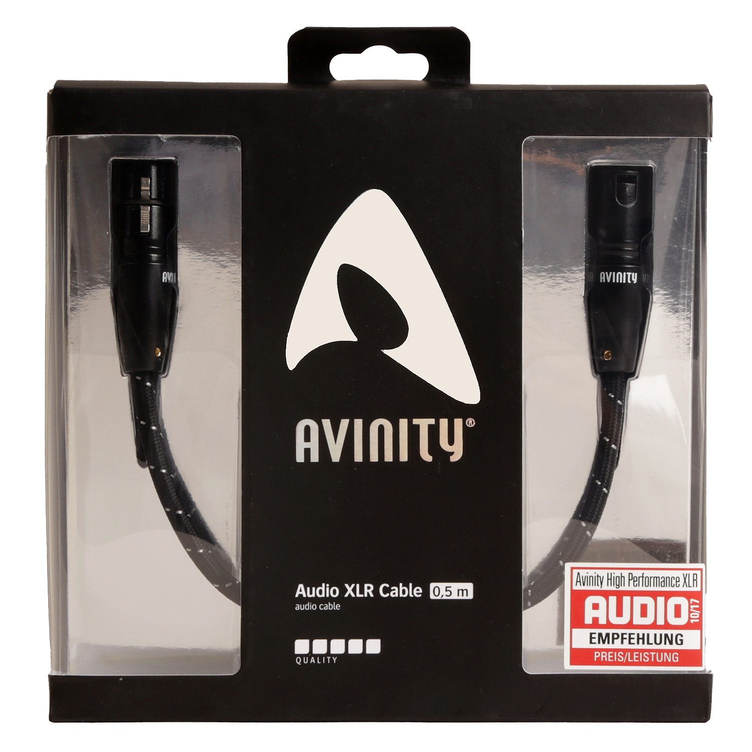 AVINITY Adapter-Kabel 0,5m XLR-Stecker zu XLR-Buchse Audio-Kabel, XLR-Stecker, XLR (50 cm), Profi XLR Verlängerungskabel Mikrofon Lautsprecher Keyboard PC etc
