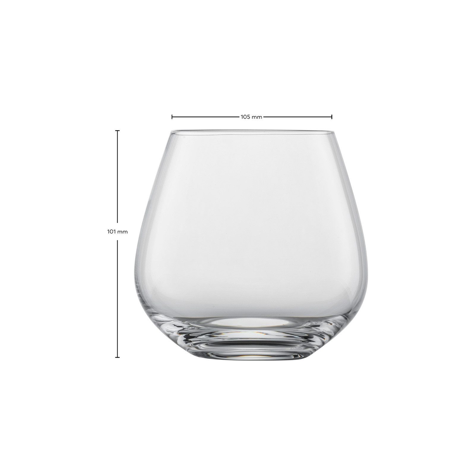 SCHOTT ZWIESEL Weinglas Forté Weinbecher 587 ml 4er Set, 4-tlg., Glas