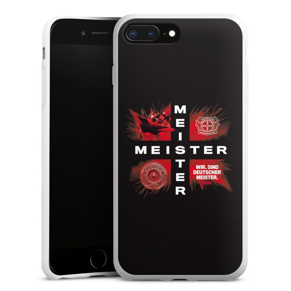DeinDesign Handyhülle Bayer 04 Leverkusen Meister Offizielles Lizenzprodukt, Apple iPhone 8 Plus Silikon Hülle Bumper Case Handy Schutzhülle