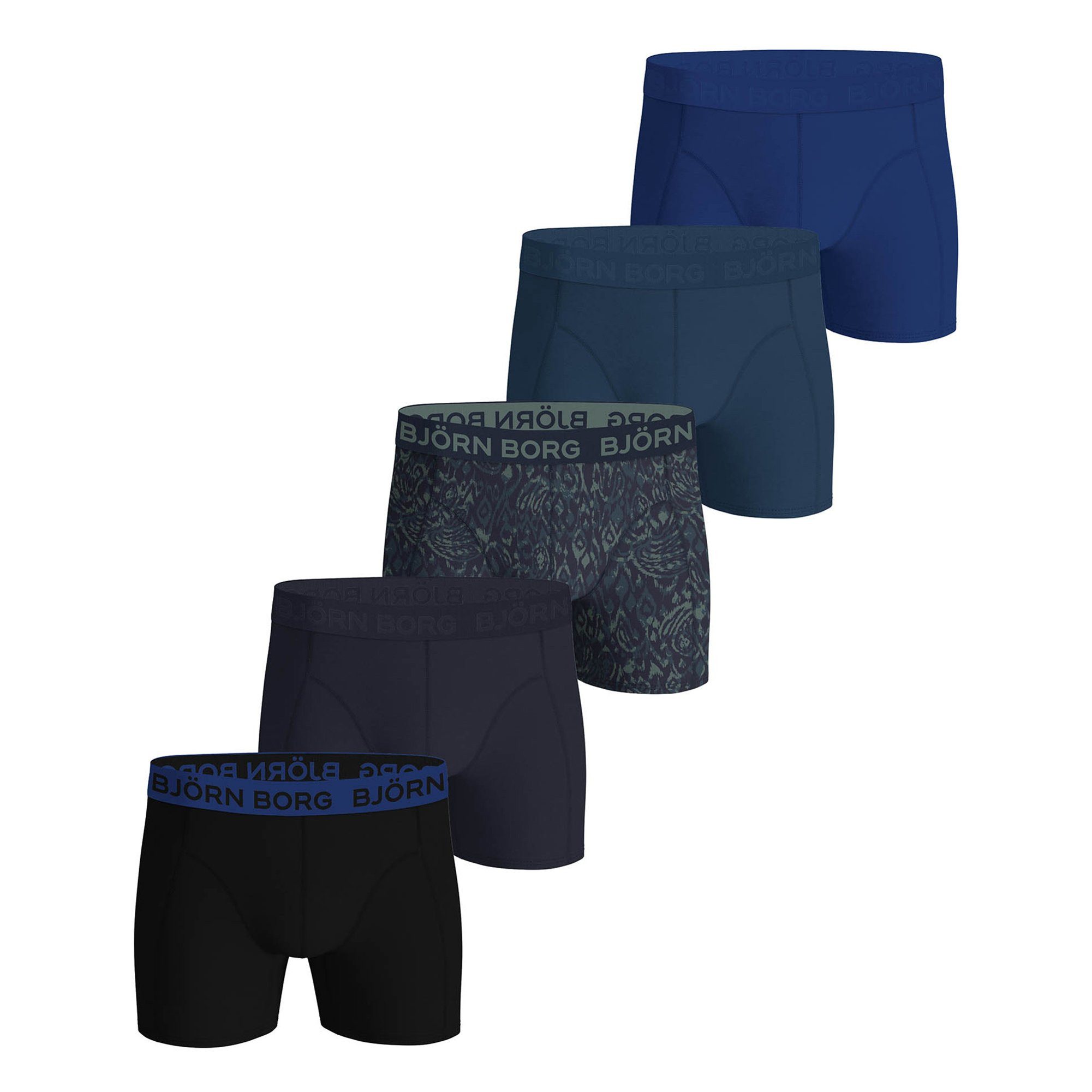 Björn Borg Boxer Herren Boxershort 5er Pack Baumwollmischung (Packung, 5er Pack)