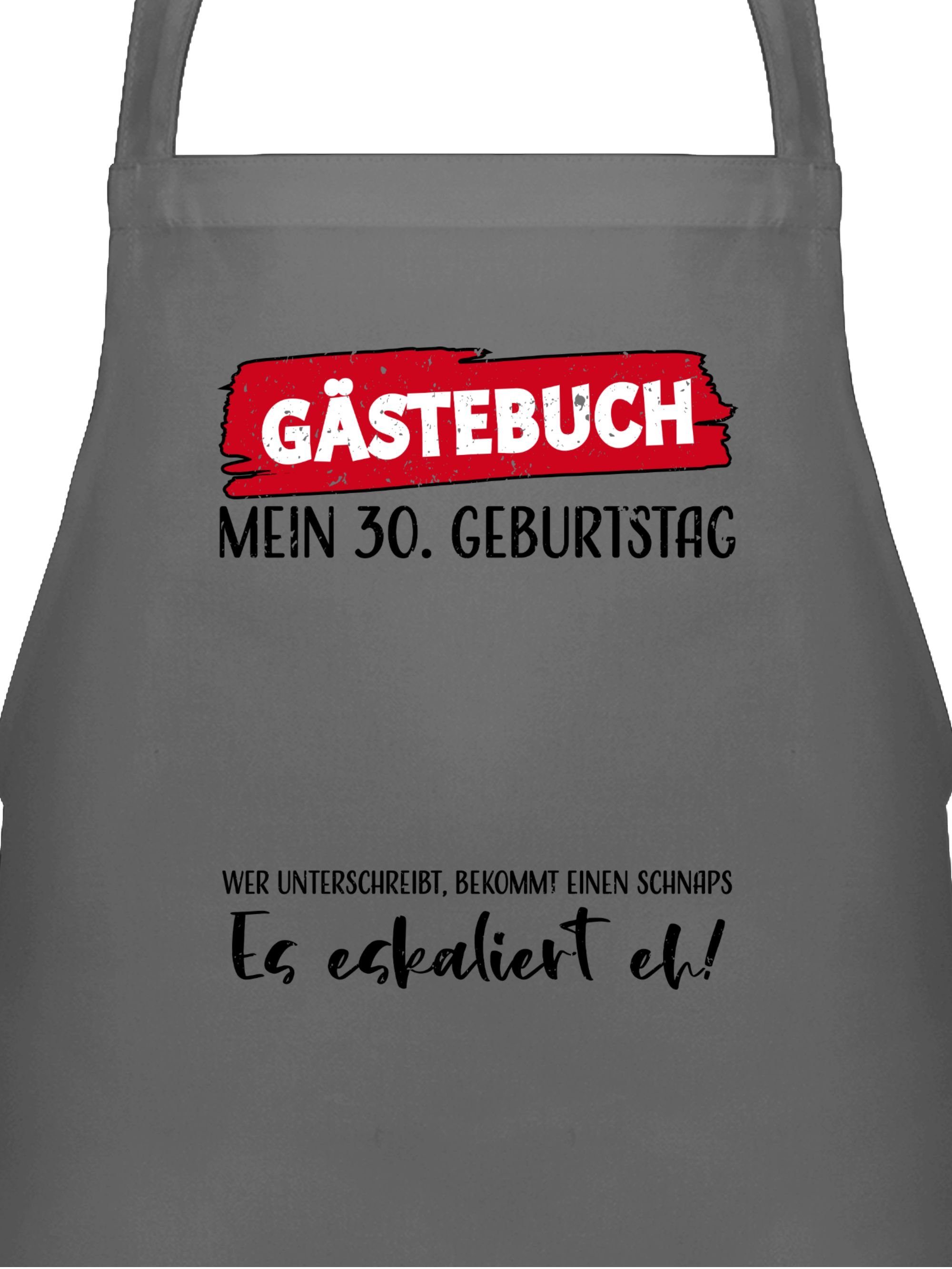 Shirtracer Kochschürze Gästebuch 30. Geburtstag, (1tlg), 30