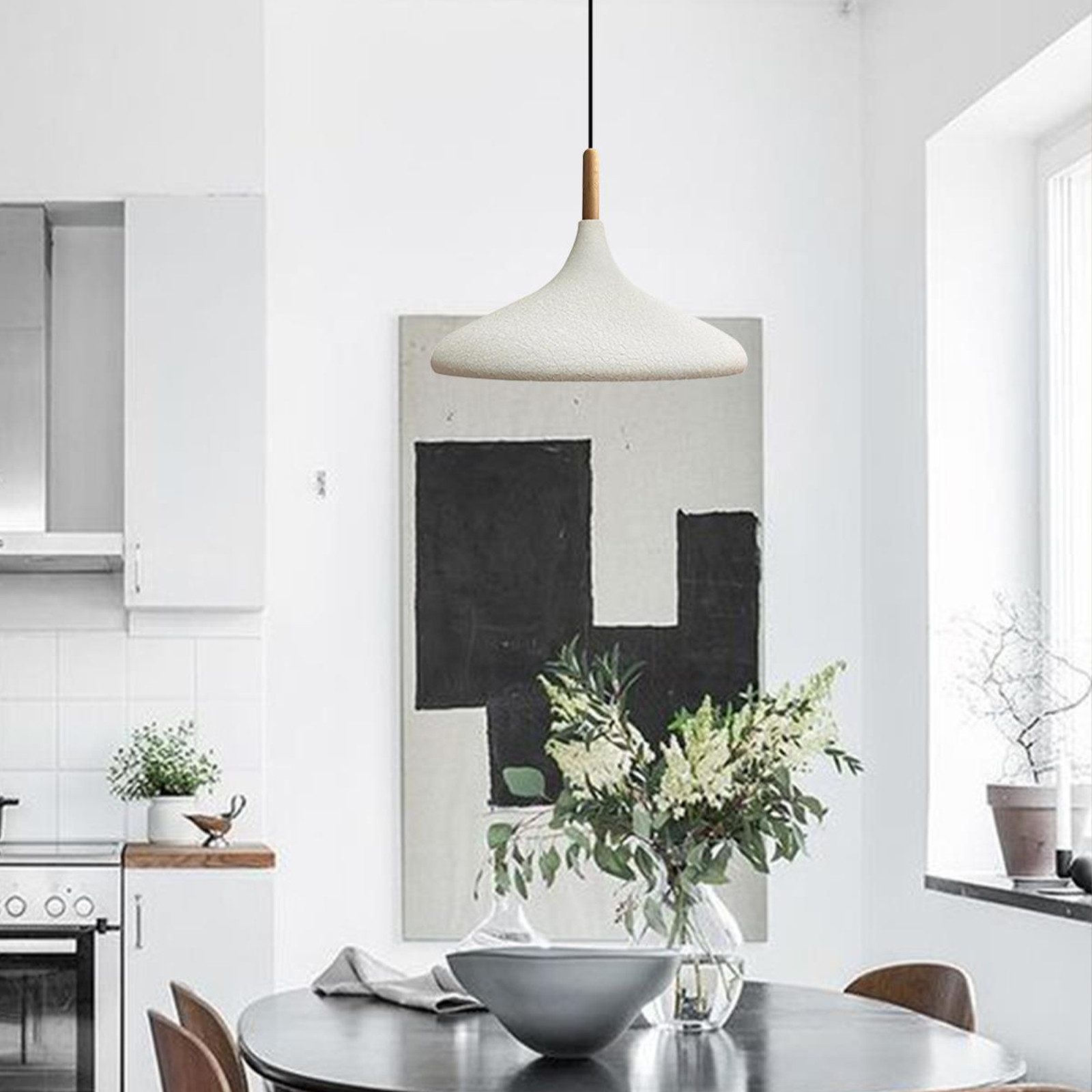 Bamyum Pendelleuchte Bamyum Pendelleuchte I Champion I Ø35 cm Holz-Metall E27 Moderne Lampe, ohne Leuchtmittel