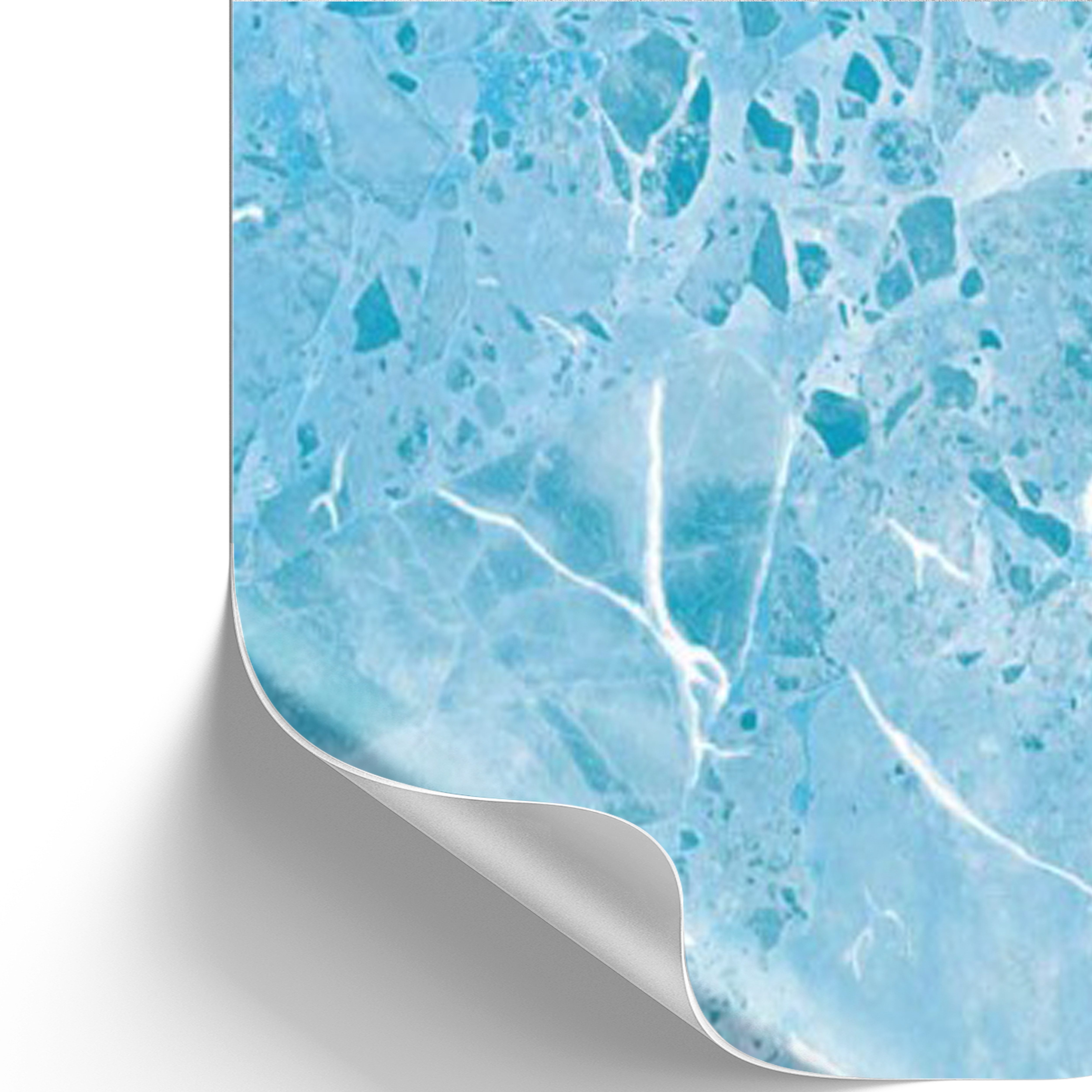 Alkor Möbelfolie Steinoptik Marmor Klebefolie Möbel Küche selbstklebende Folie blau, (L x B: 15m x 67,5cm I 10€/qm), zuschneidbar, feucht abwischbar & rückstandslos entfernbar