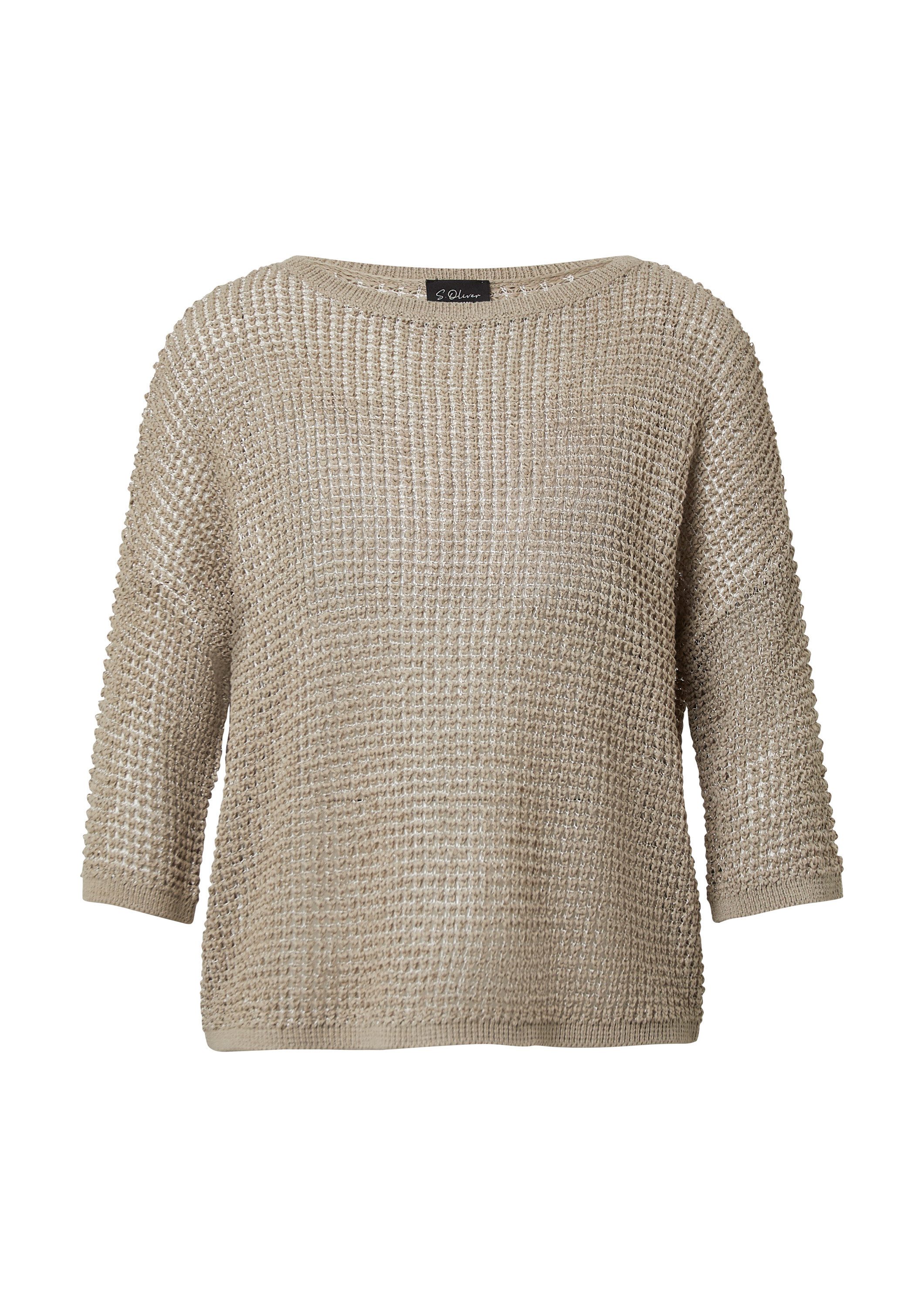 s.Oliver 3/4 Arm-Pullover Strickpullover Lockerer Strickpullover in Bicolor günstig online kaufen