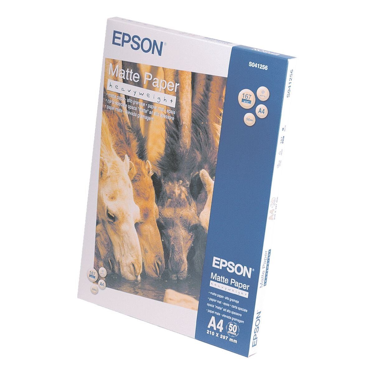 Blatt A4, Fotopapier Weight, Heavy Format matt, Epson 50