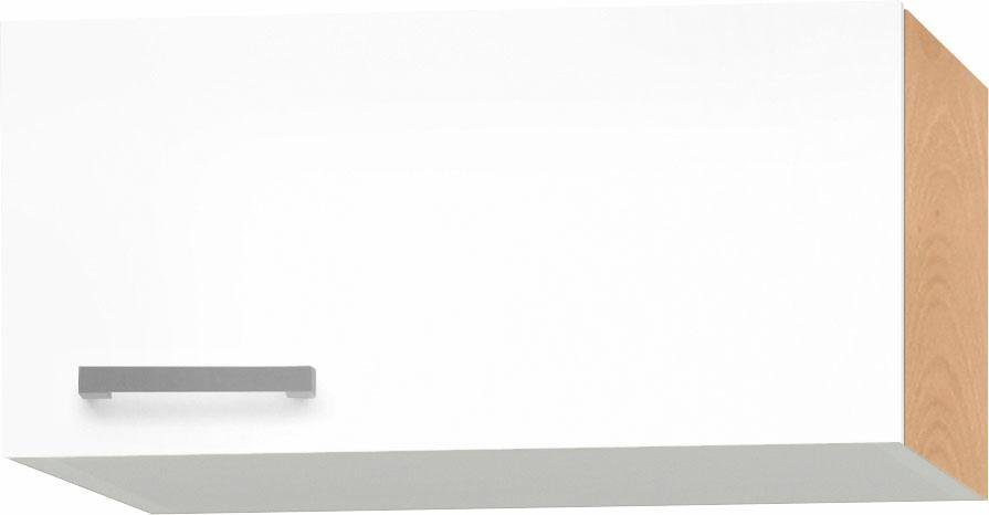 OPTIFIT Kurzhängeschrank Odense 60 cm breit, 35 cm hoch, mit 1 Tür weiß/buche | buchefarben