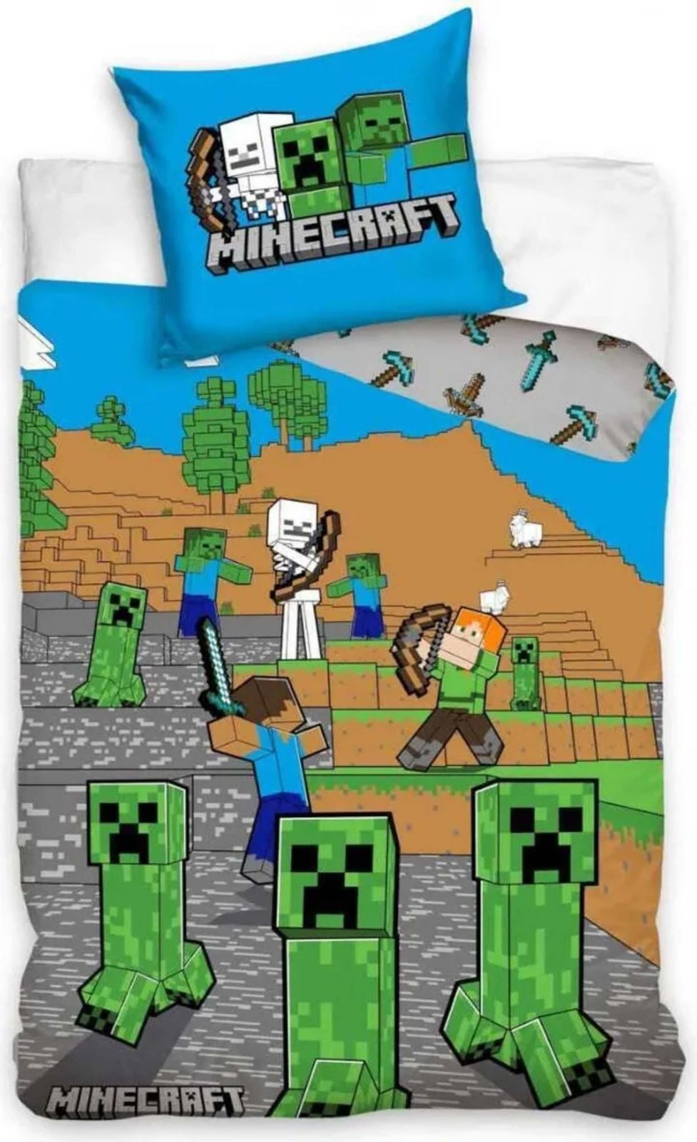 Carbotex Bettwäsche Minecraft - Wende-Bettwäsche-Set, Gaming günstig online kaufen