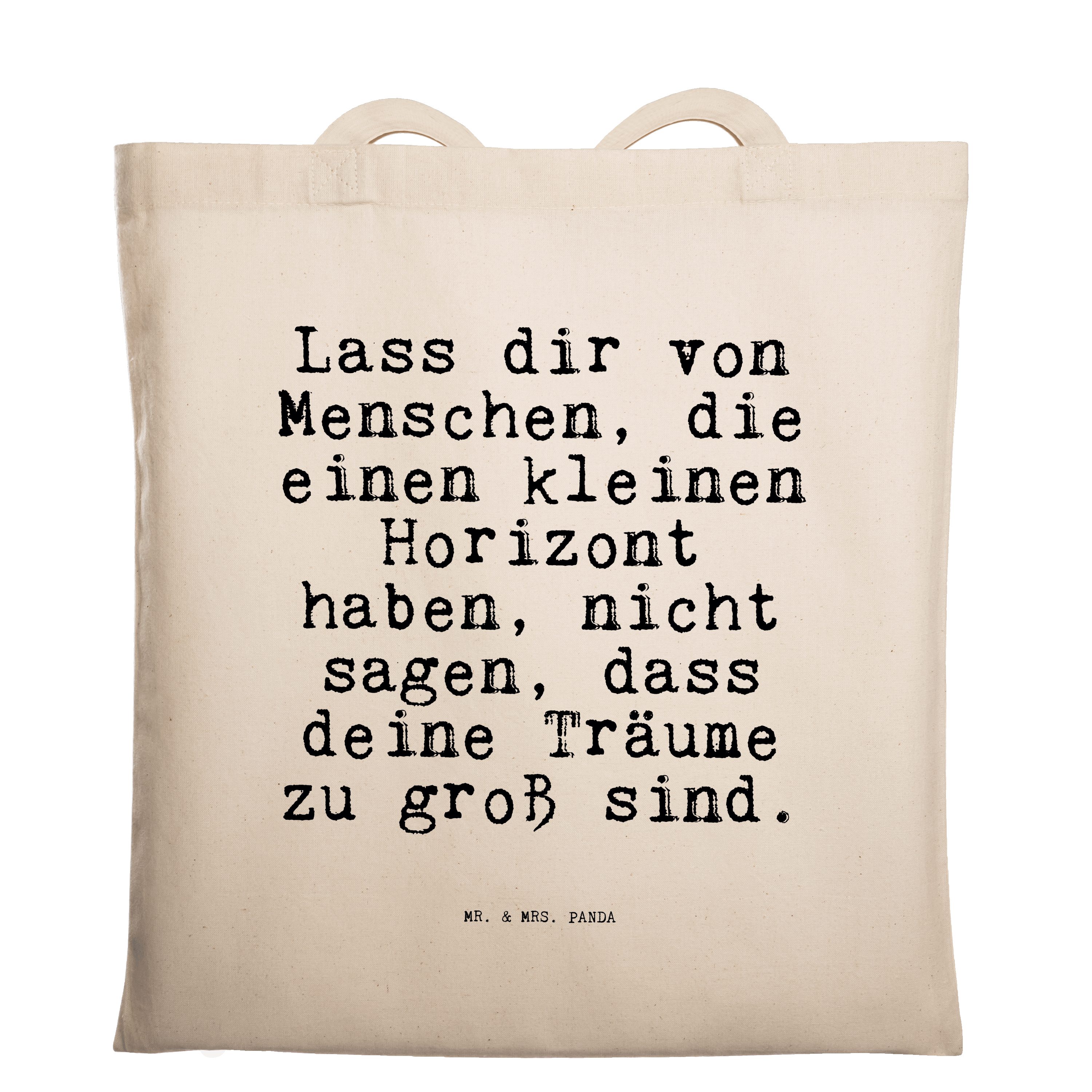 Geschenk, Sprüch & Panda dir Tragetasche von Transparent Abenteuer, Menschen,... Mr. Mrs. (1-tlg) - Lass -