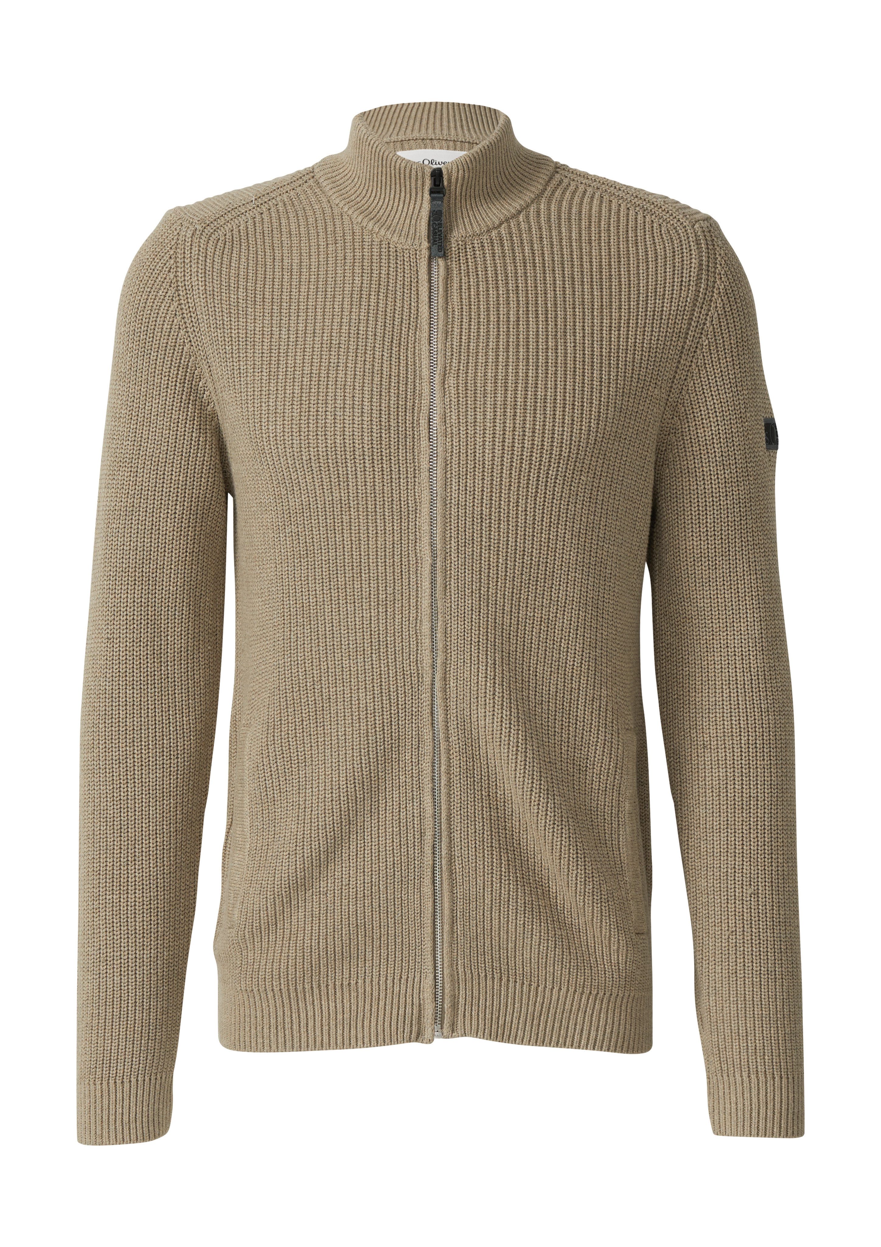s.Oliver Strickjacke mit Stehkragen und Reißverschluss – Bild 4 von 4