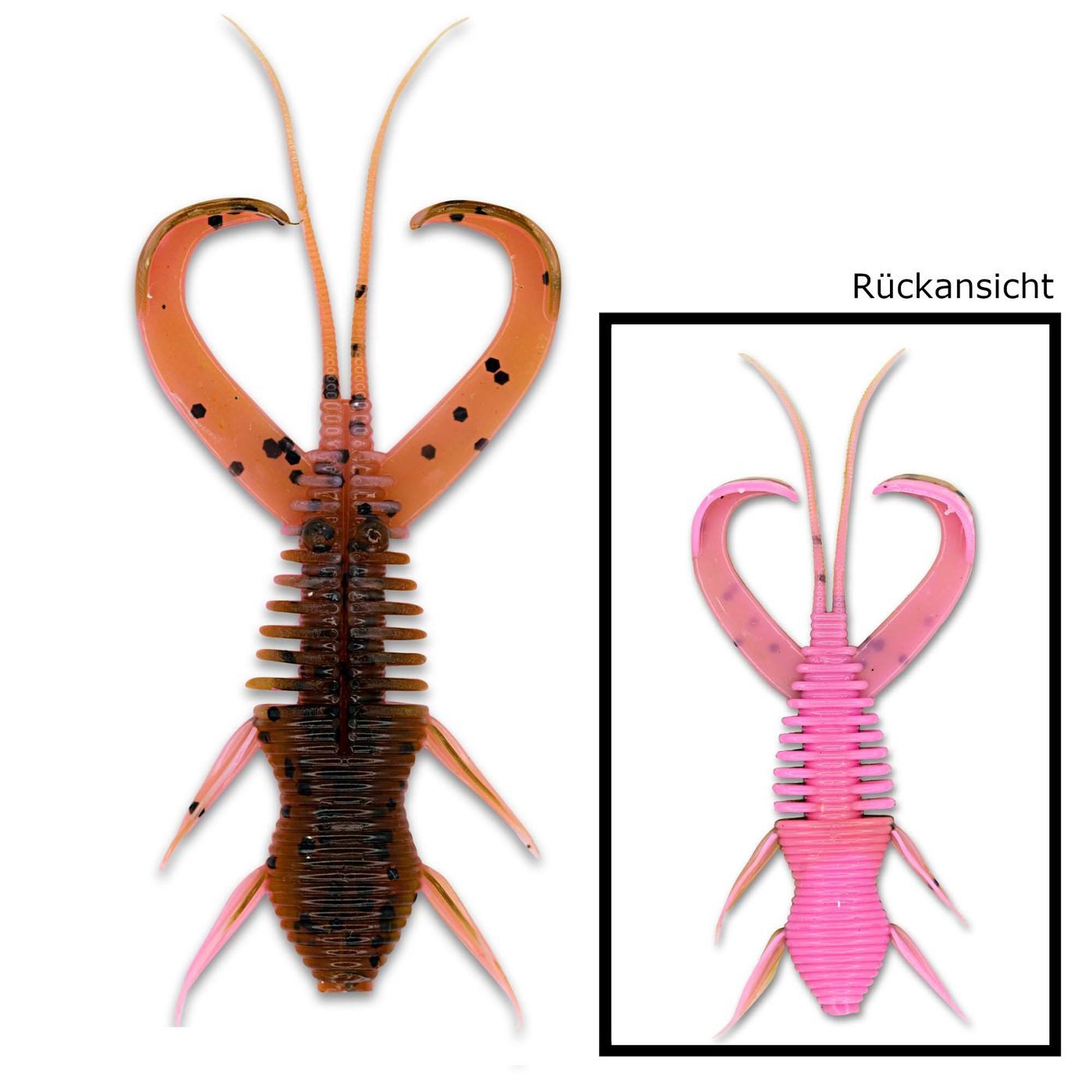 Kunstköder Monkey Lures 10cm Craby Lui - 5 Gummikrebse